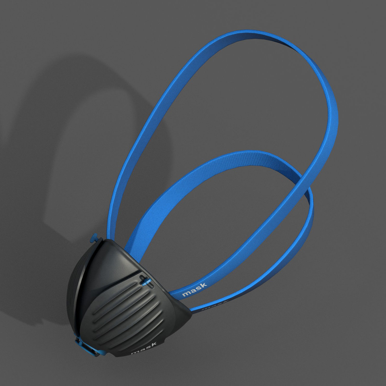 Gas mask protection isolated plastic scifi fantasy  Low-poly 3D model_9