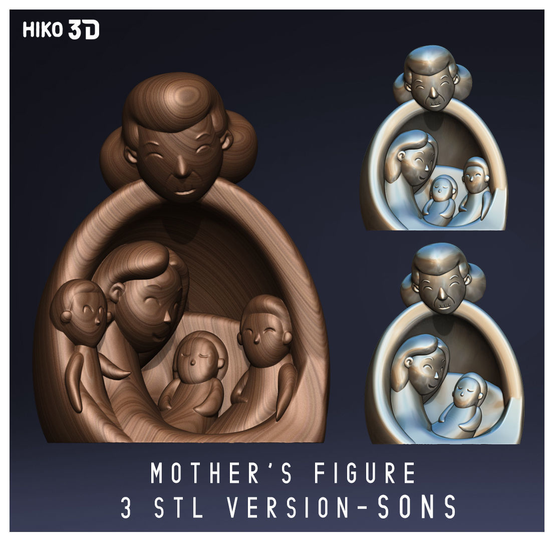 MOTHERS DAY FIGURE PACK 3D print model_4
