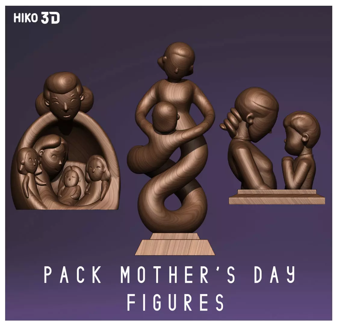 MOTHERS DAY FIGURE PACK 3D print model_0