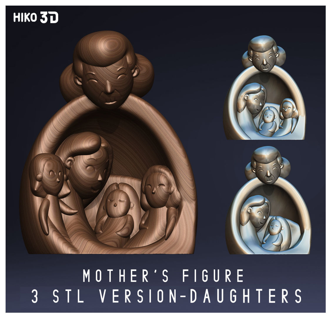 MOTHERS DAY FIGURE PACK 3D print model_3