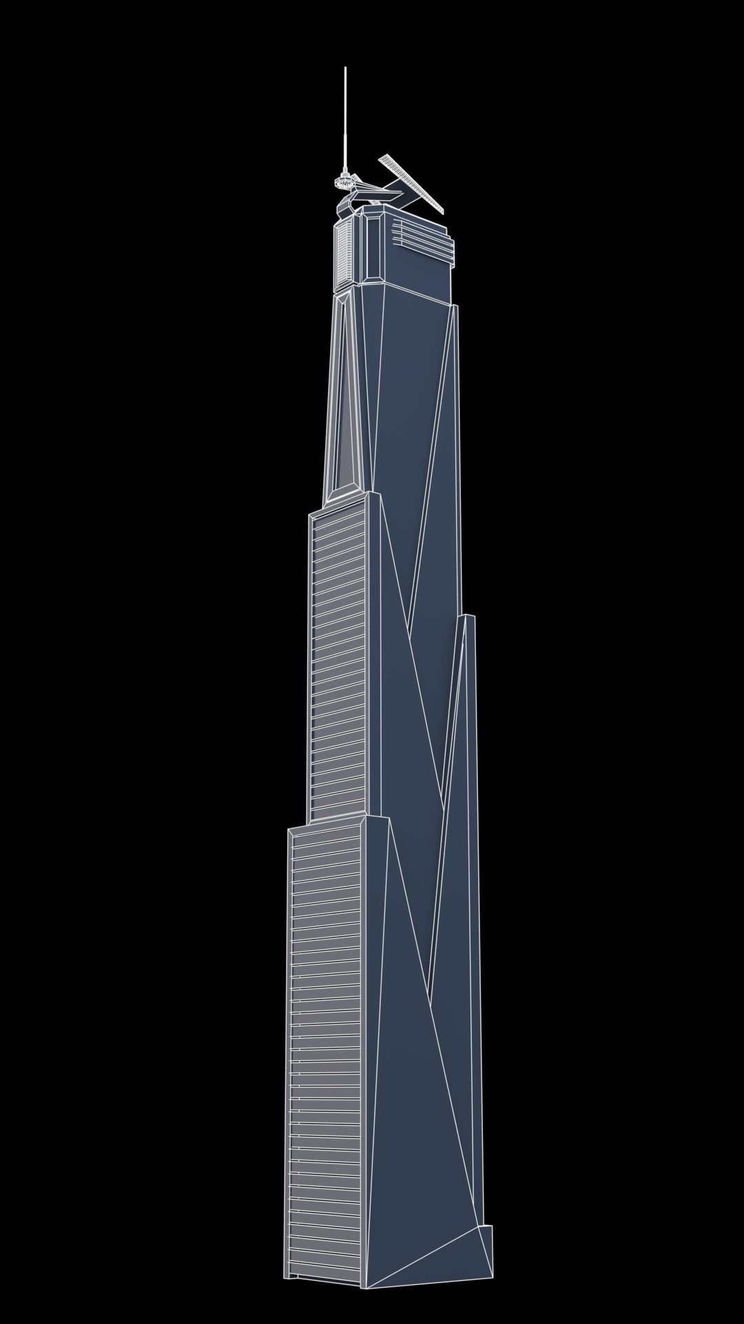 30 LOW POLY Sci-Fi Skyscrapers Pack Low-poly 3D model_31