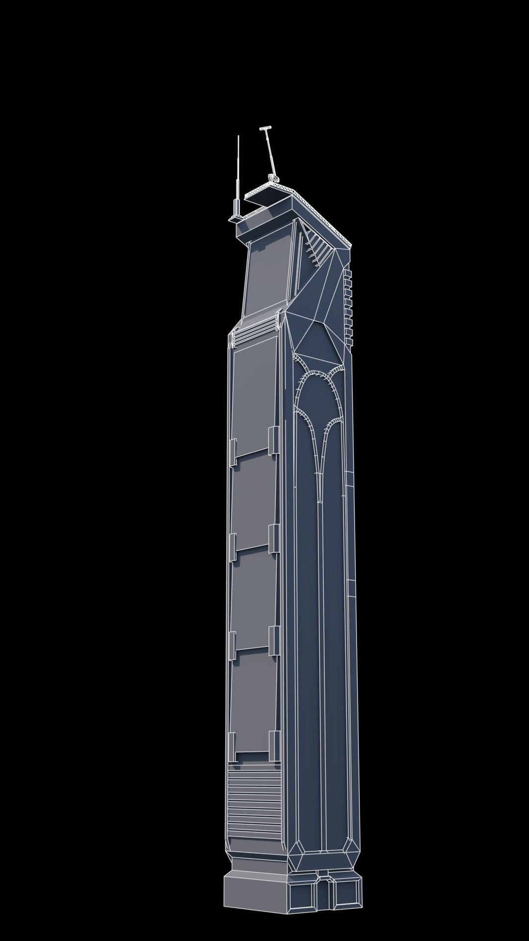 30 LOW POLY Sci-Fi Skyscrapers Pack Low-poly 3D model_8