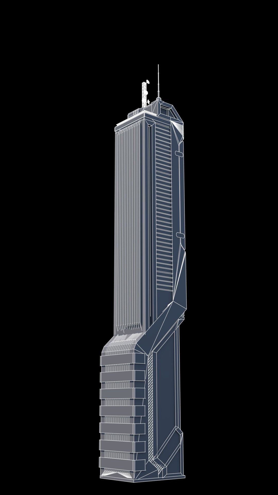 30 LOW POLY Sci-Fi Skyscrapers Pack Low-poly 3D model_7
