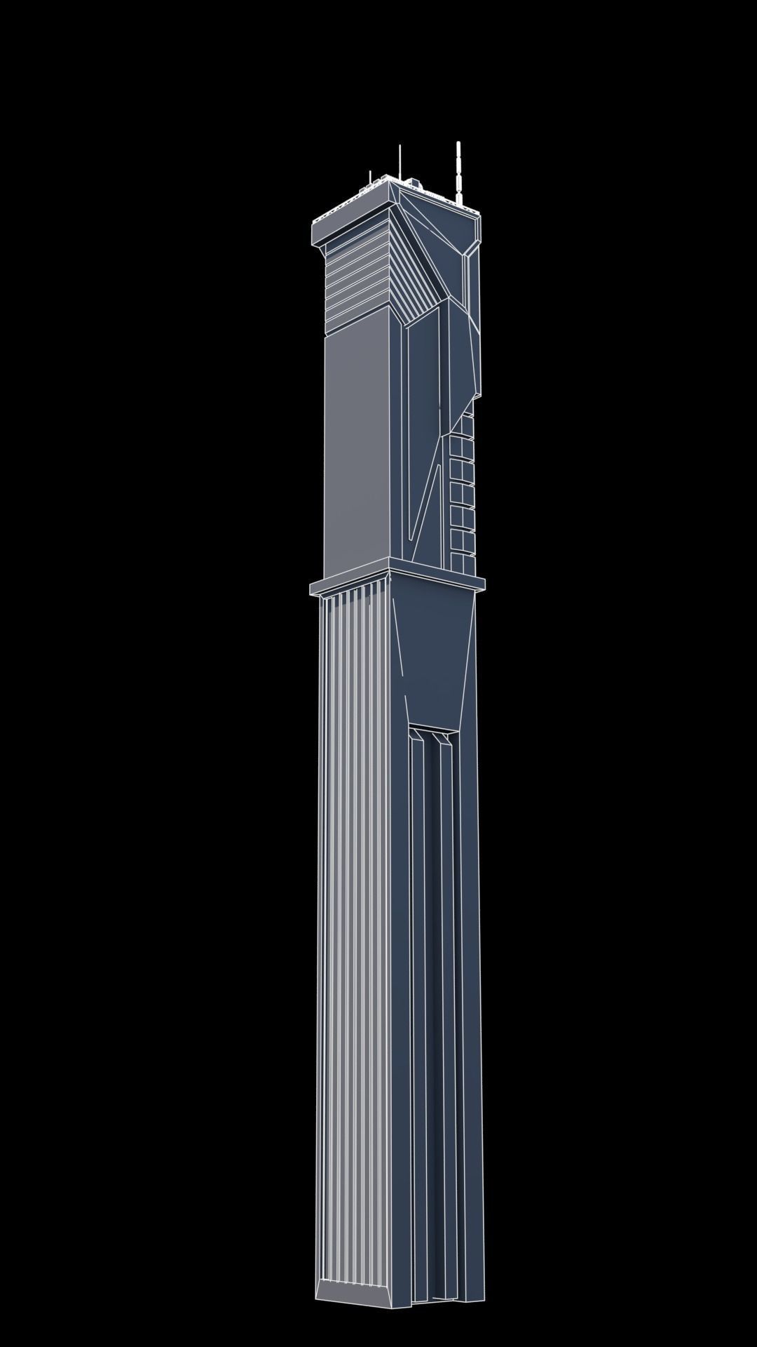 30 LOW POLY Sci-Fi Skyscrapers Pack Low-poly 3D model_23
