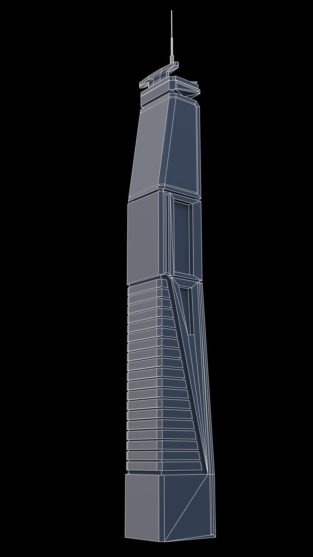 30 LOW POLY Sci-Fi Skyscrapers Pack Low-poly 3D model_30