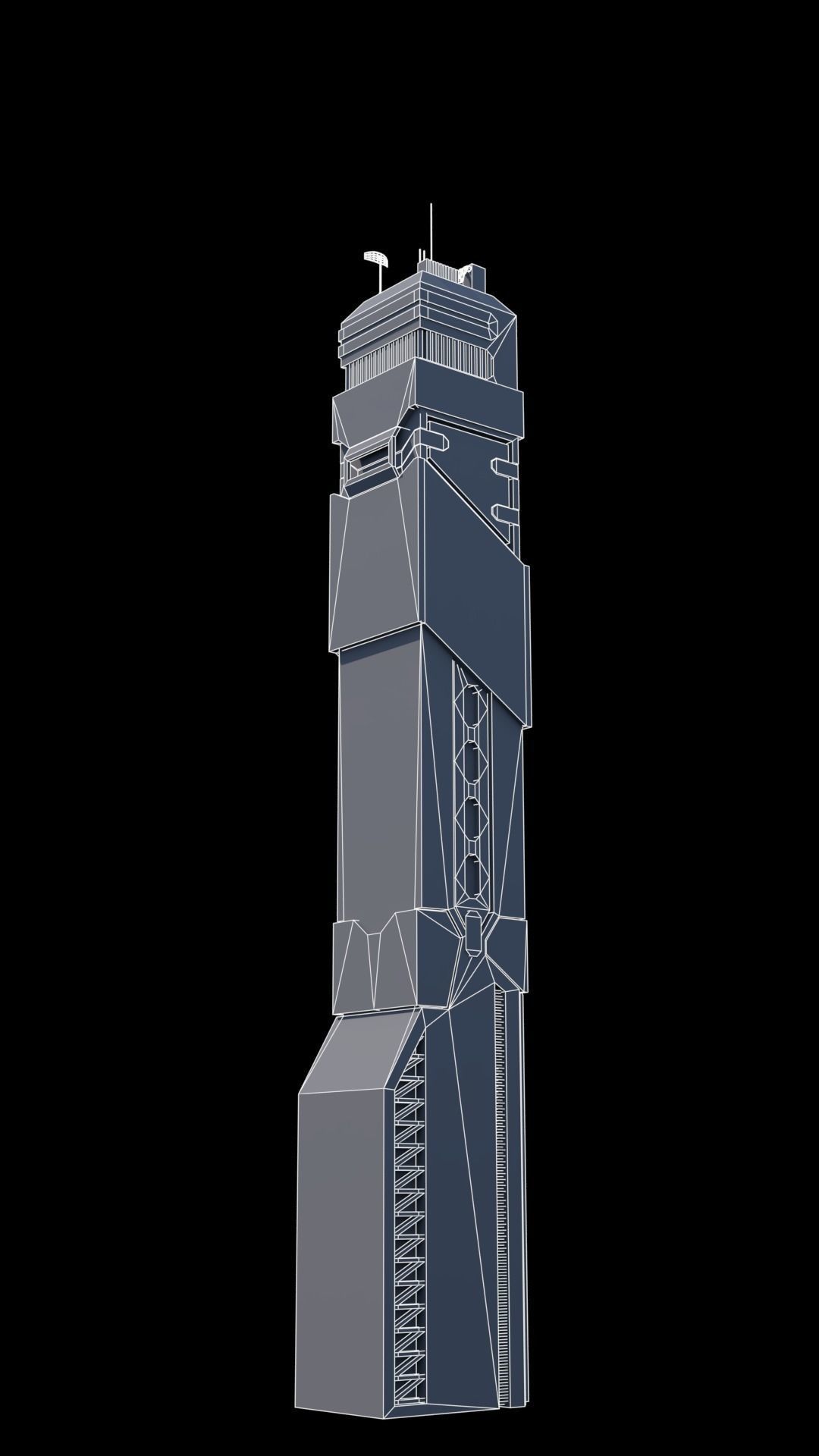 30 LOW POLY Sci-Fi Skyscrapers Pack Low-poly 3D model_11
