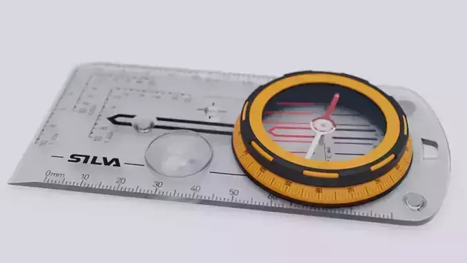 Expedition Baseplate Compass 3D model