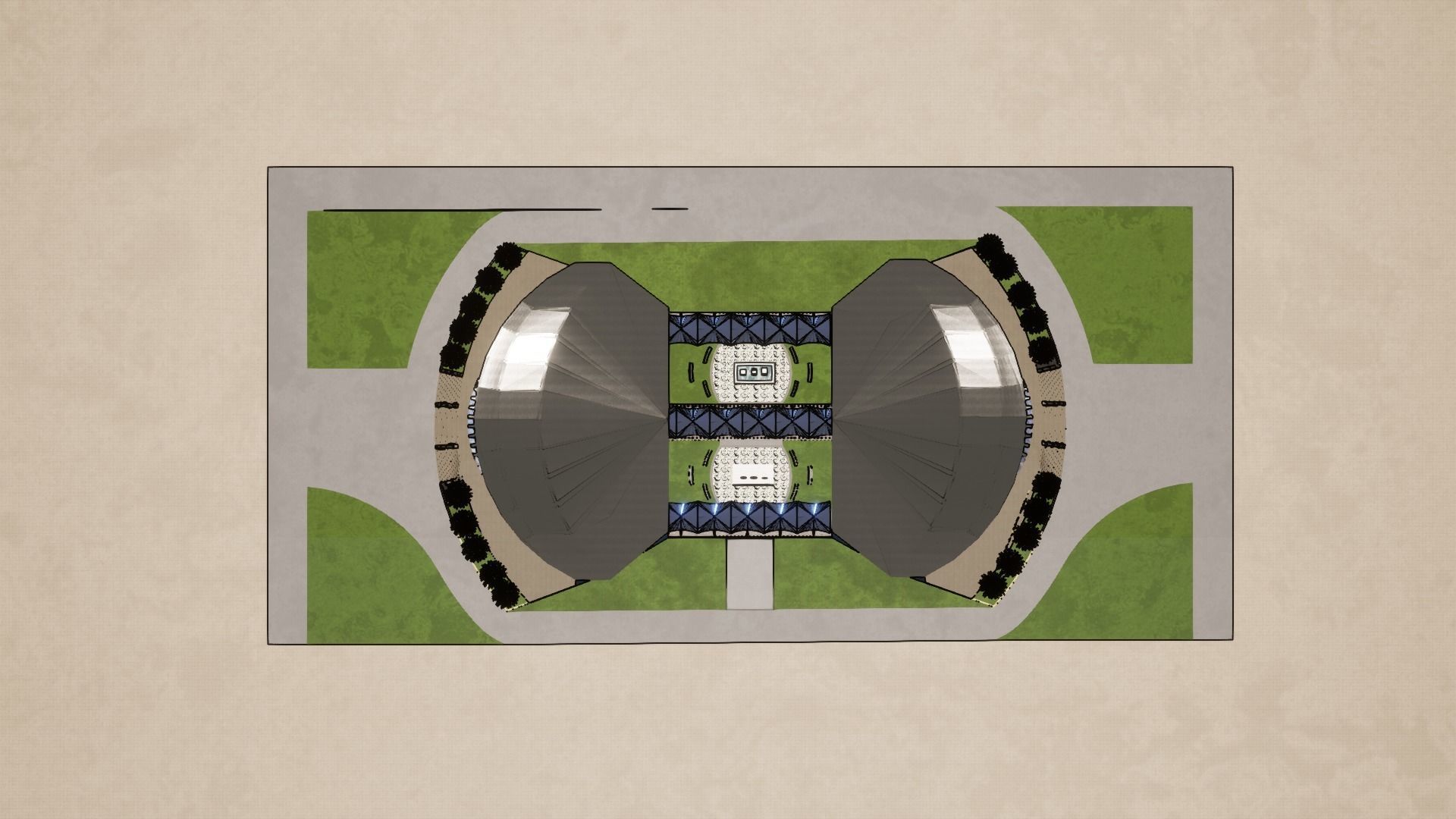 Shopping mall Low Poly Low-poly 3D model_14