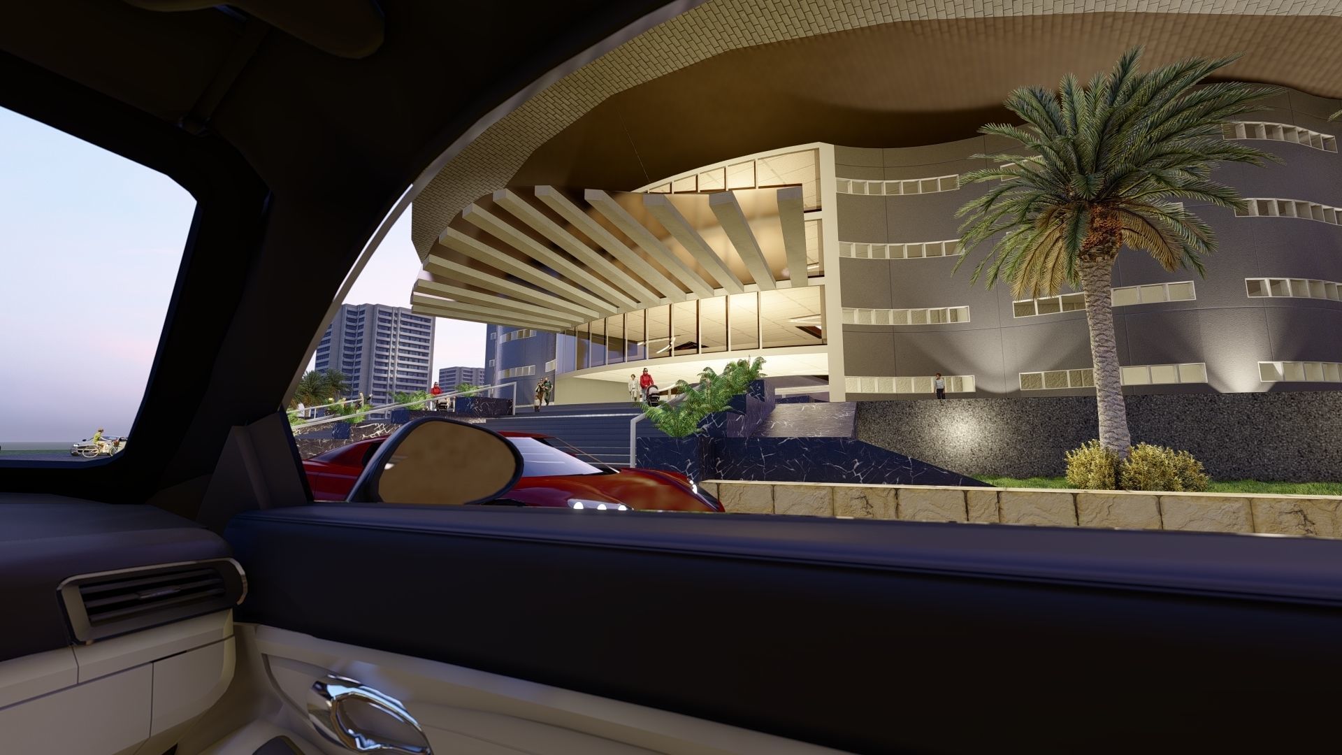 Shopping mall Low Poly Low-poly 3D model_9