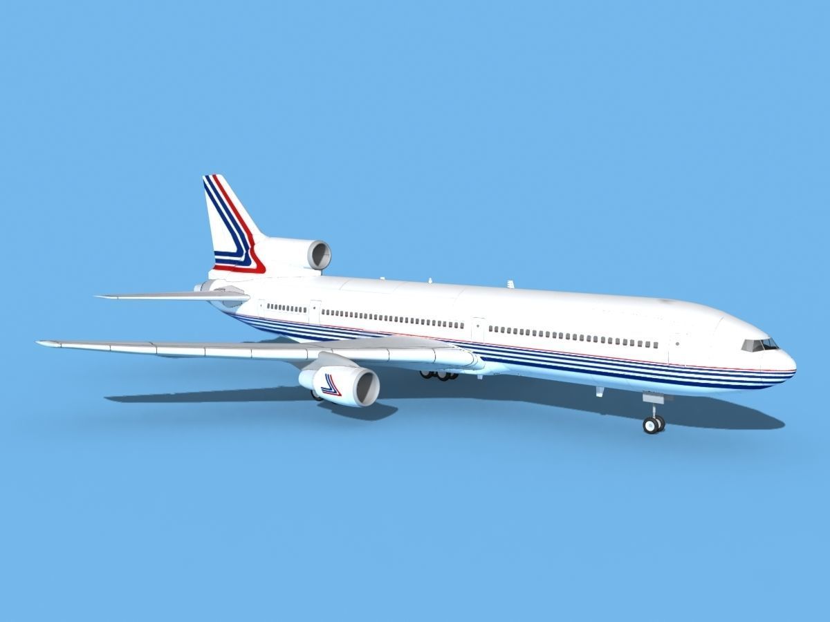 Lockheed L-1011 TriStar Corporate 5 3D model rigged | CGTrader