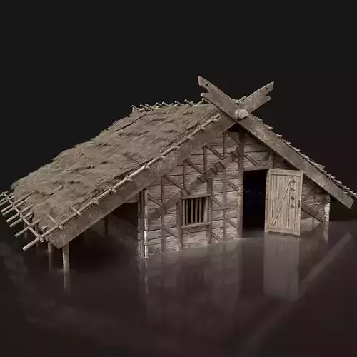 Viking Basic House Cottage Hut Northern Village Next Gen AAA Low-poly 3D model