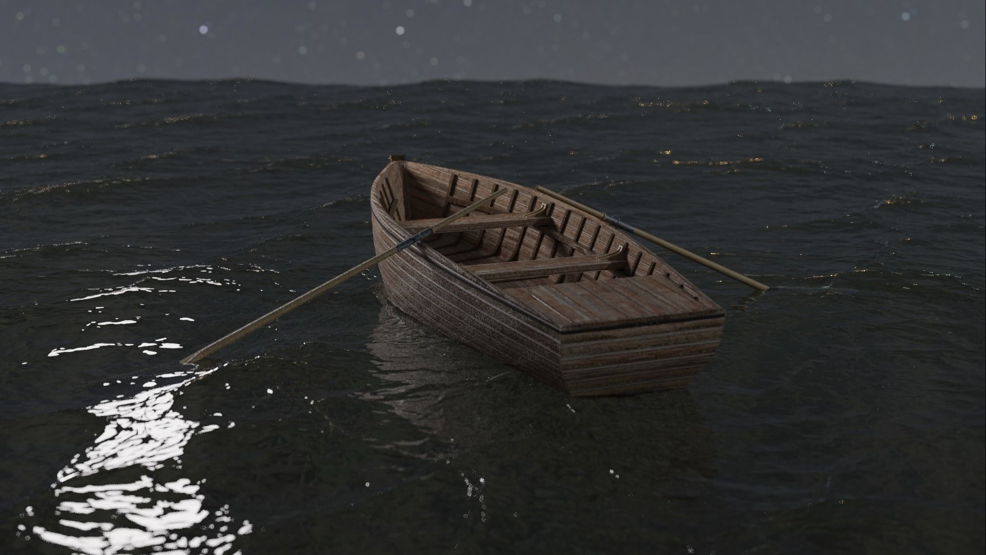 GameReady Old Boat Low-poly 3D model_15