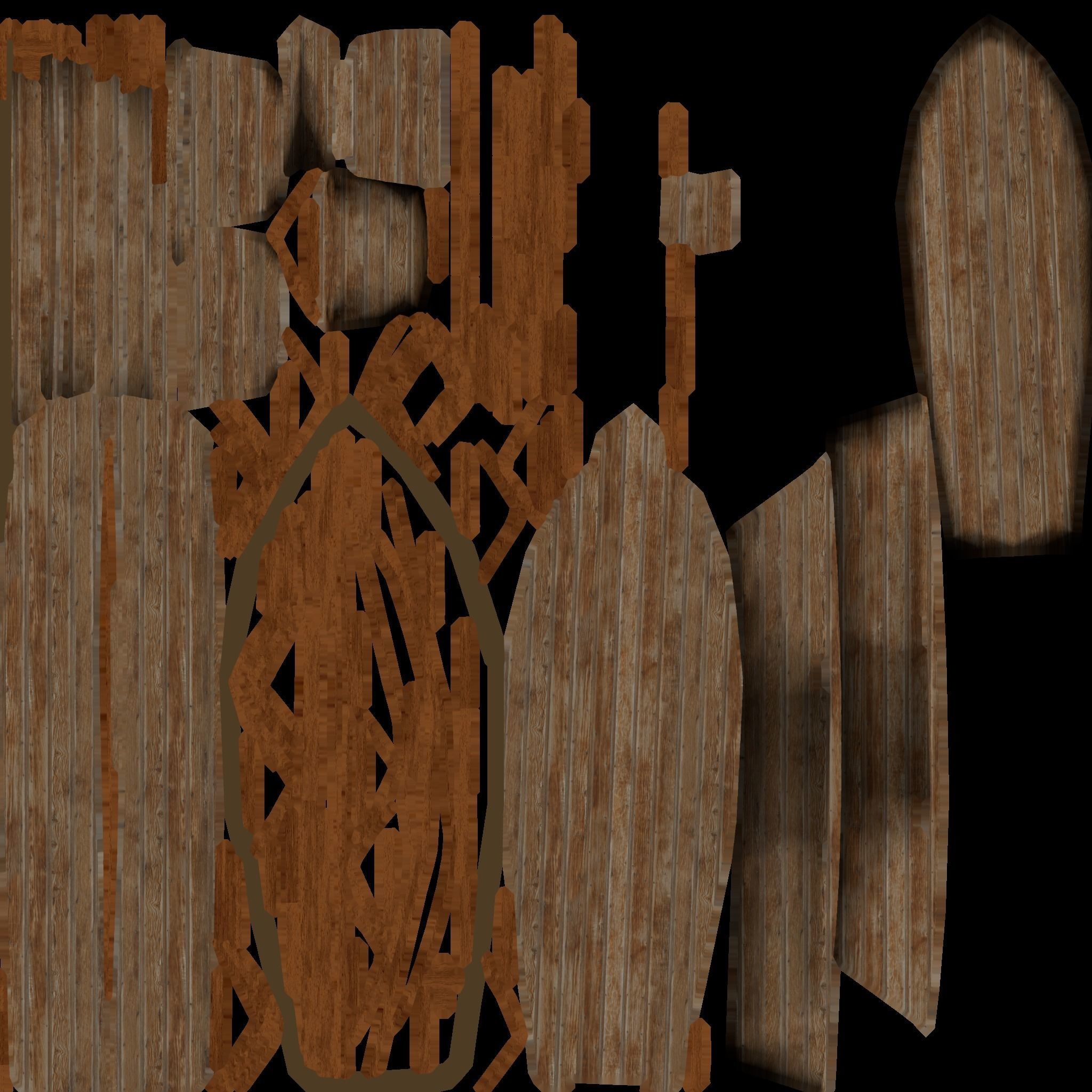 GameReady Old Boat Low-poly 3D model_13