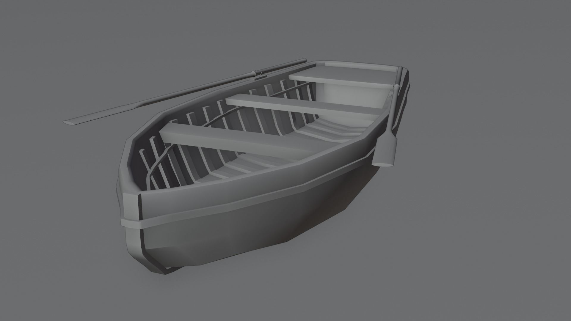 GameReady Old Boat Low-poly 3D model_11