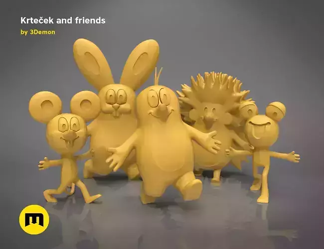 Krtek and his friends 3D print model