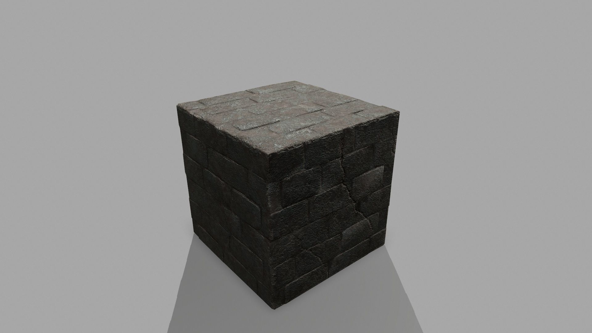 Stair Set block of stone Low-poly 3D model_18