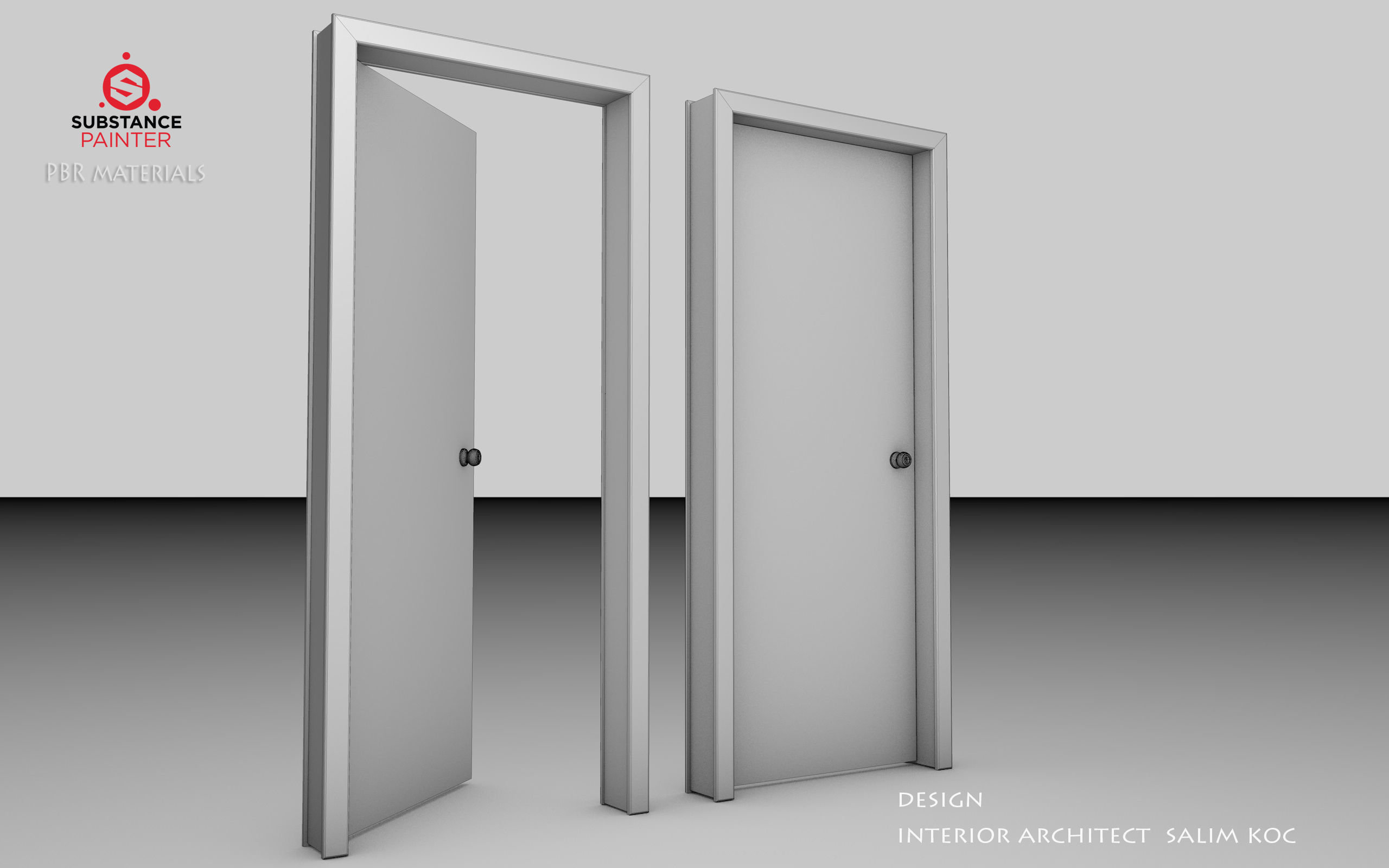  DOOR PACK 12 PIECE  Low-poly 3D model_17