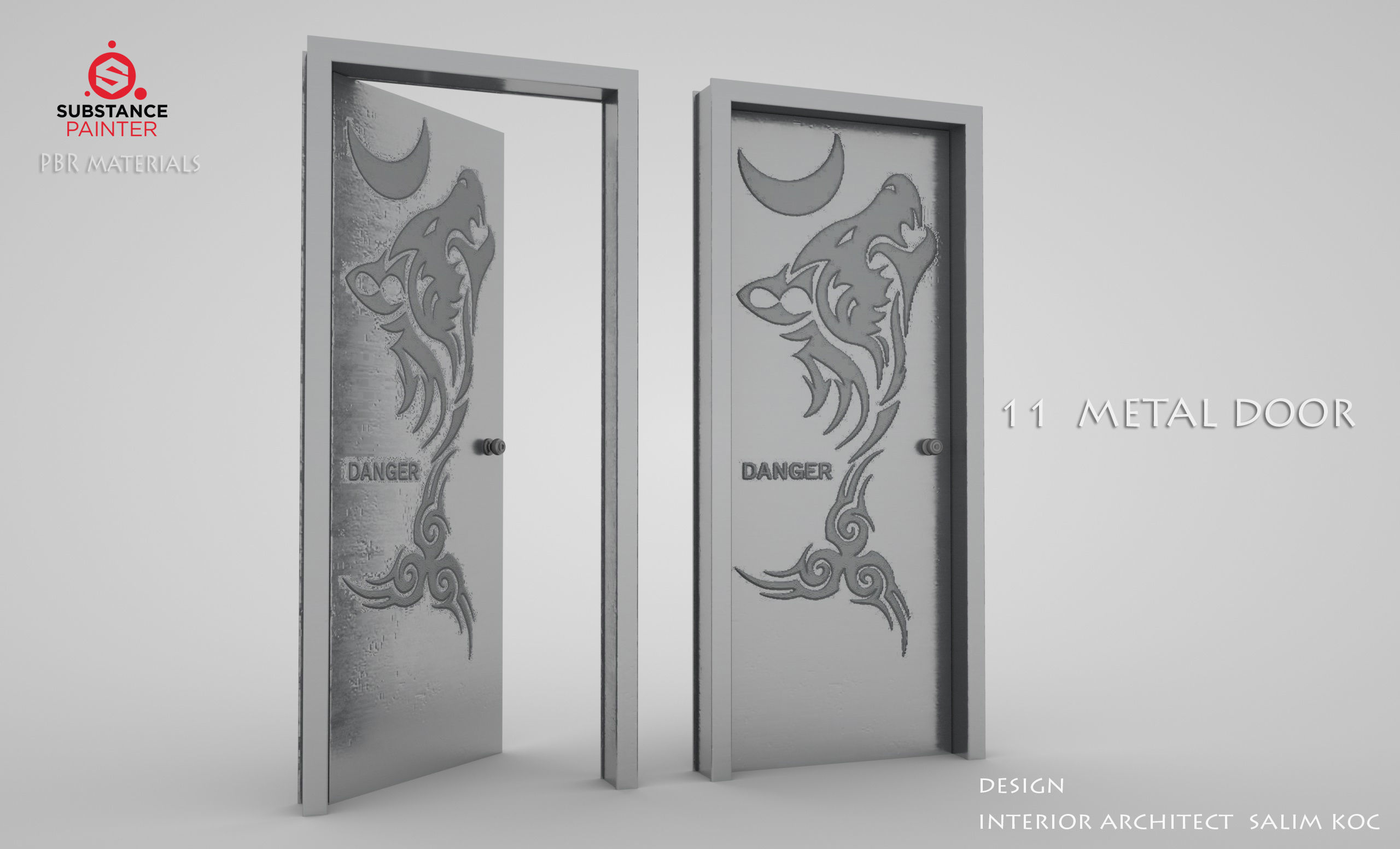  DOOR PACK 12 PIECE  Low-poly 3D model_14