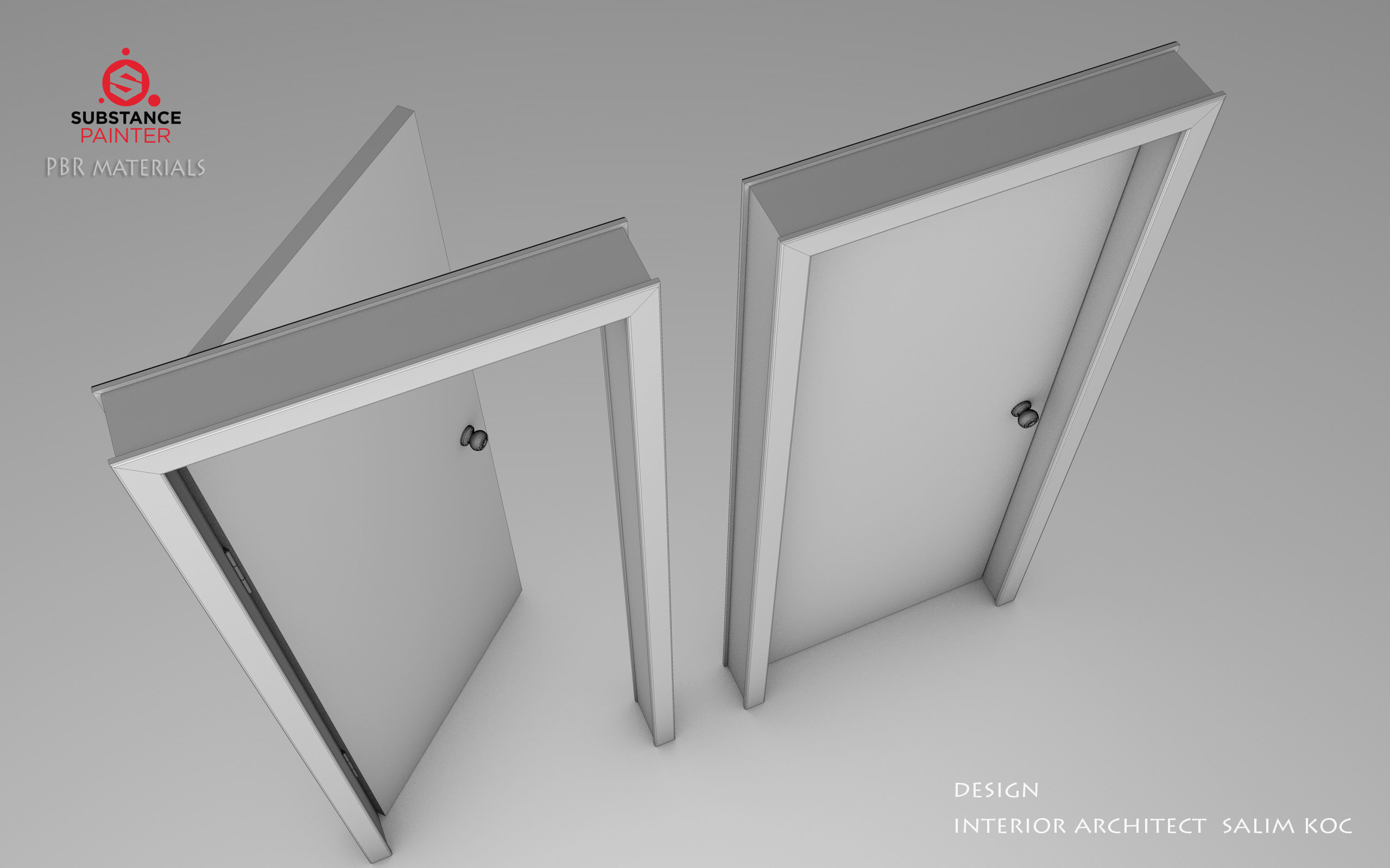  DOOR PACK 12 PIECE  Low-poly 3D model_19
