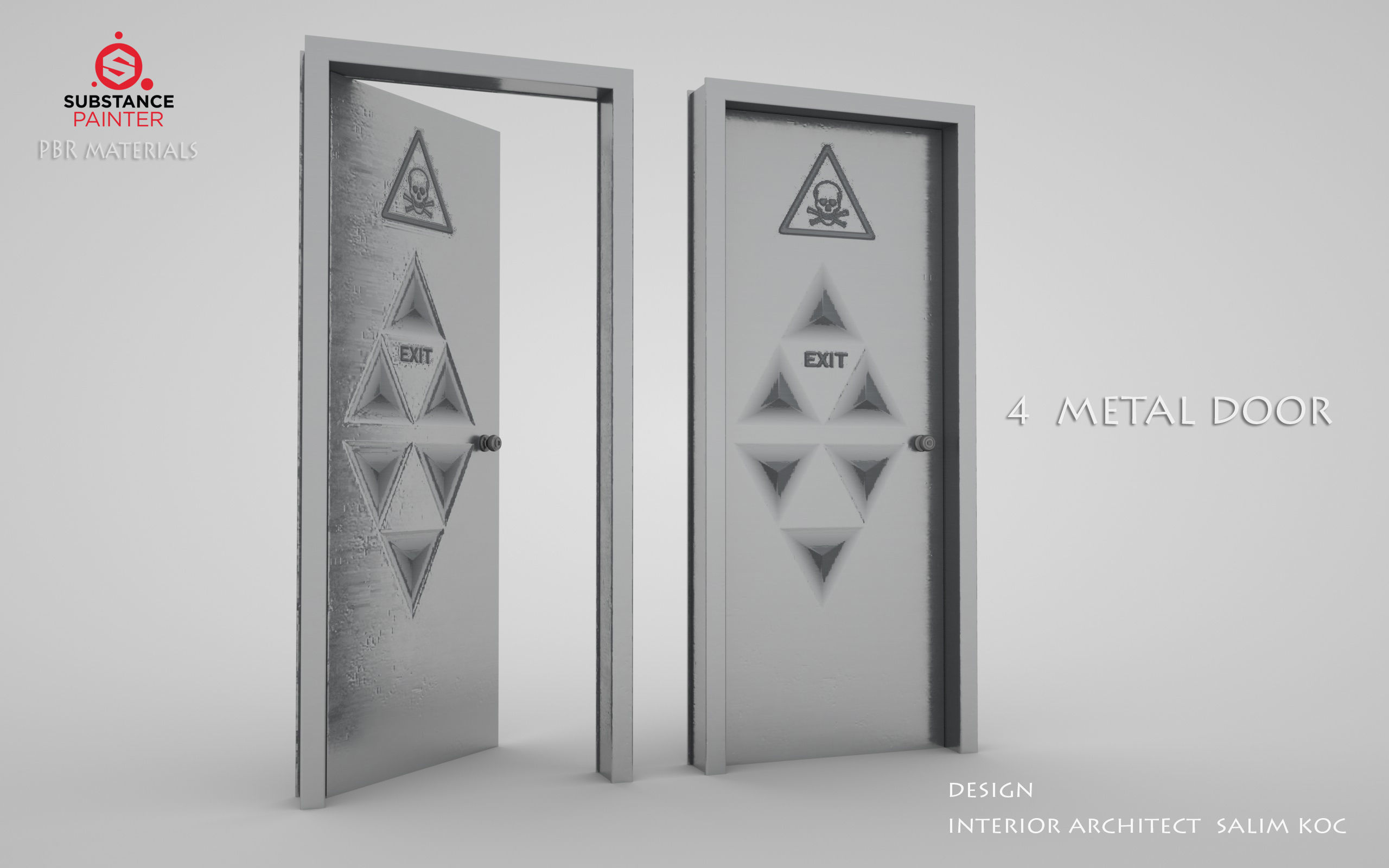  DOOR PACK 12 PIECE  Low-poly 3D model_2