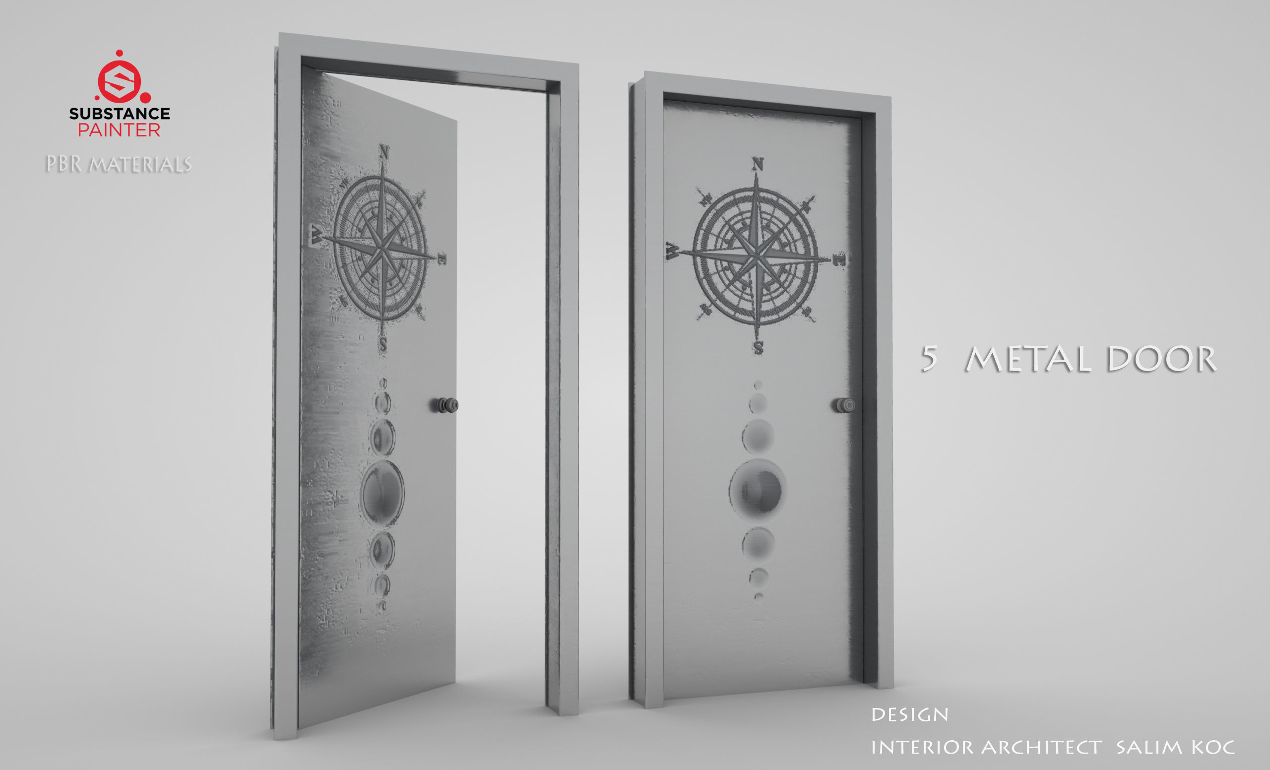  DOOR PACK 12 PIECE  Low-poly 3D model_4