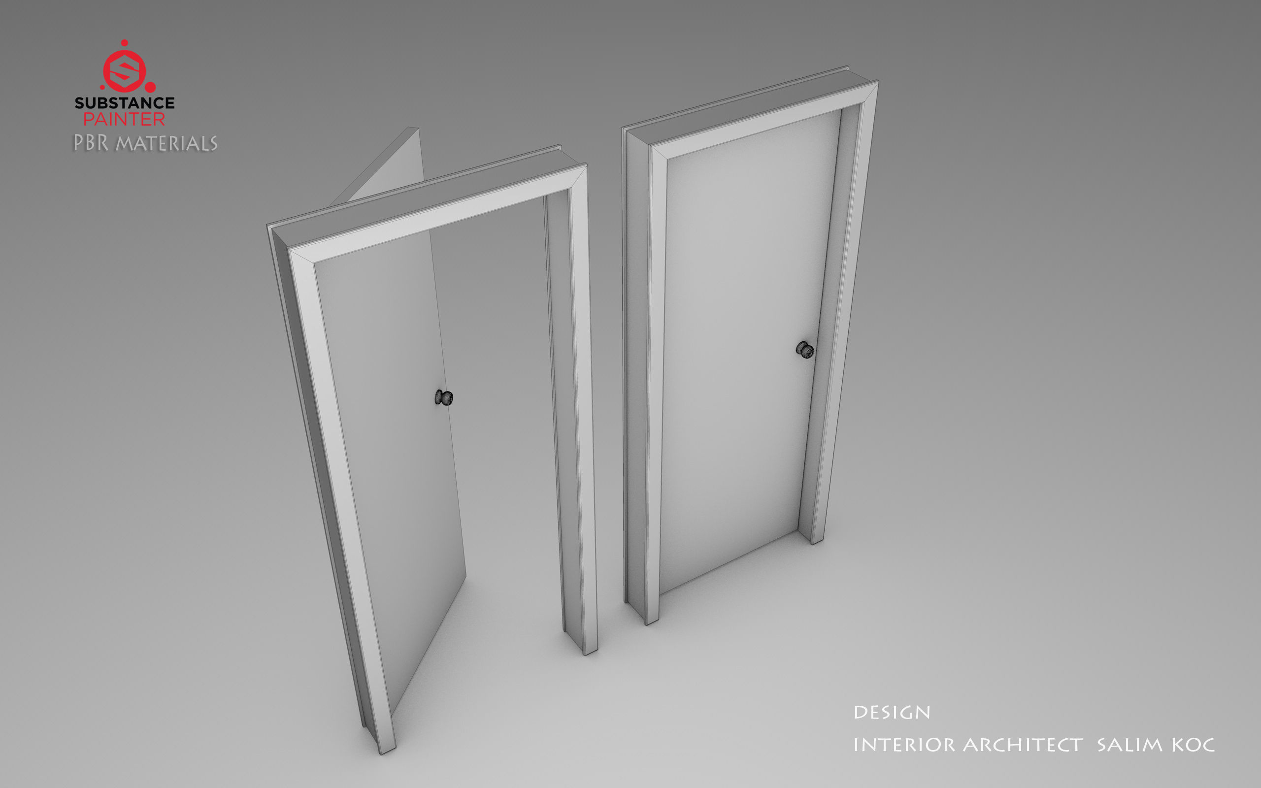  DOOR PACK 12 PIECE  Low-poly 3D model_18