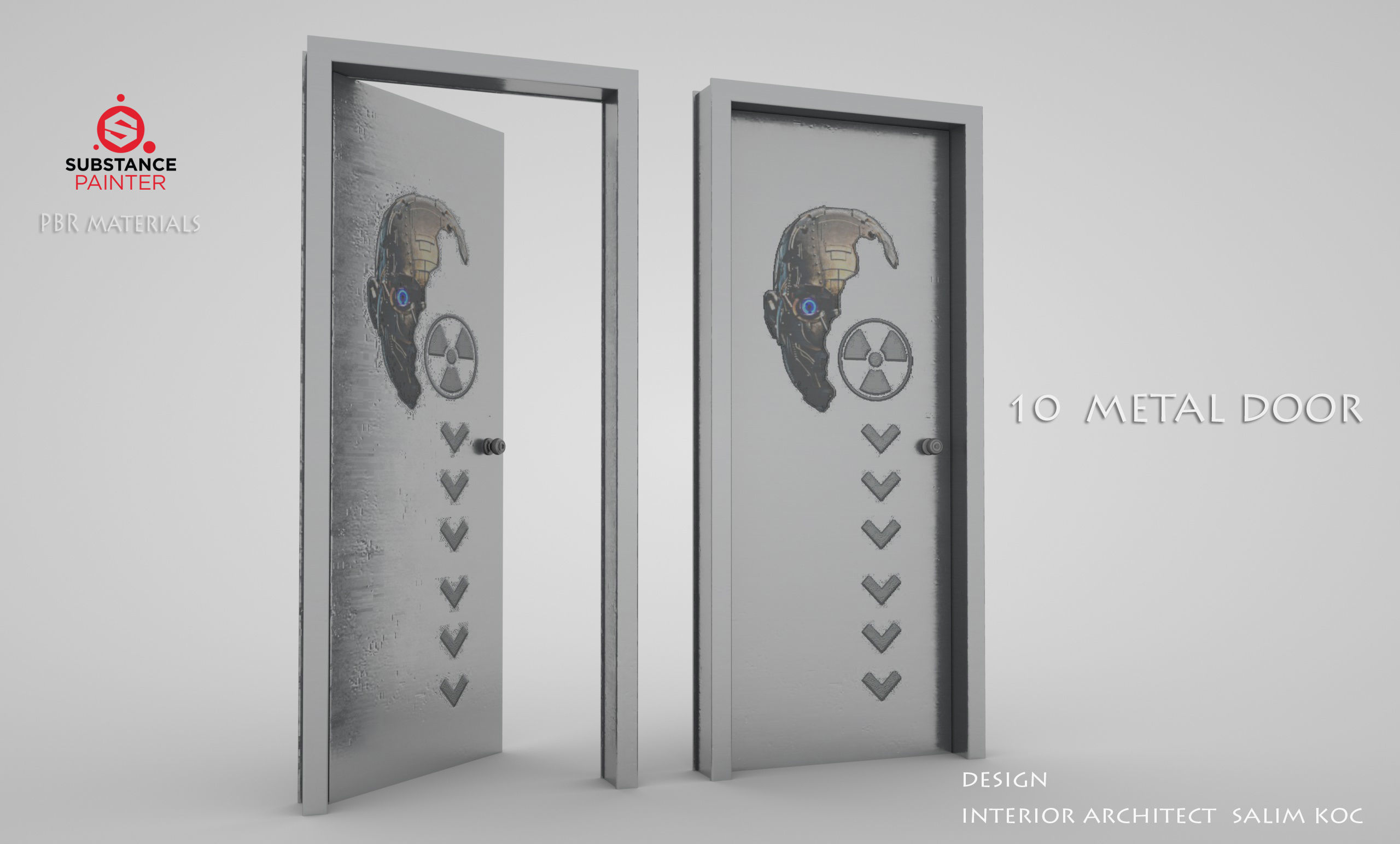  DOOR PACK 12 PIECE  Low-poly 3D model_13