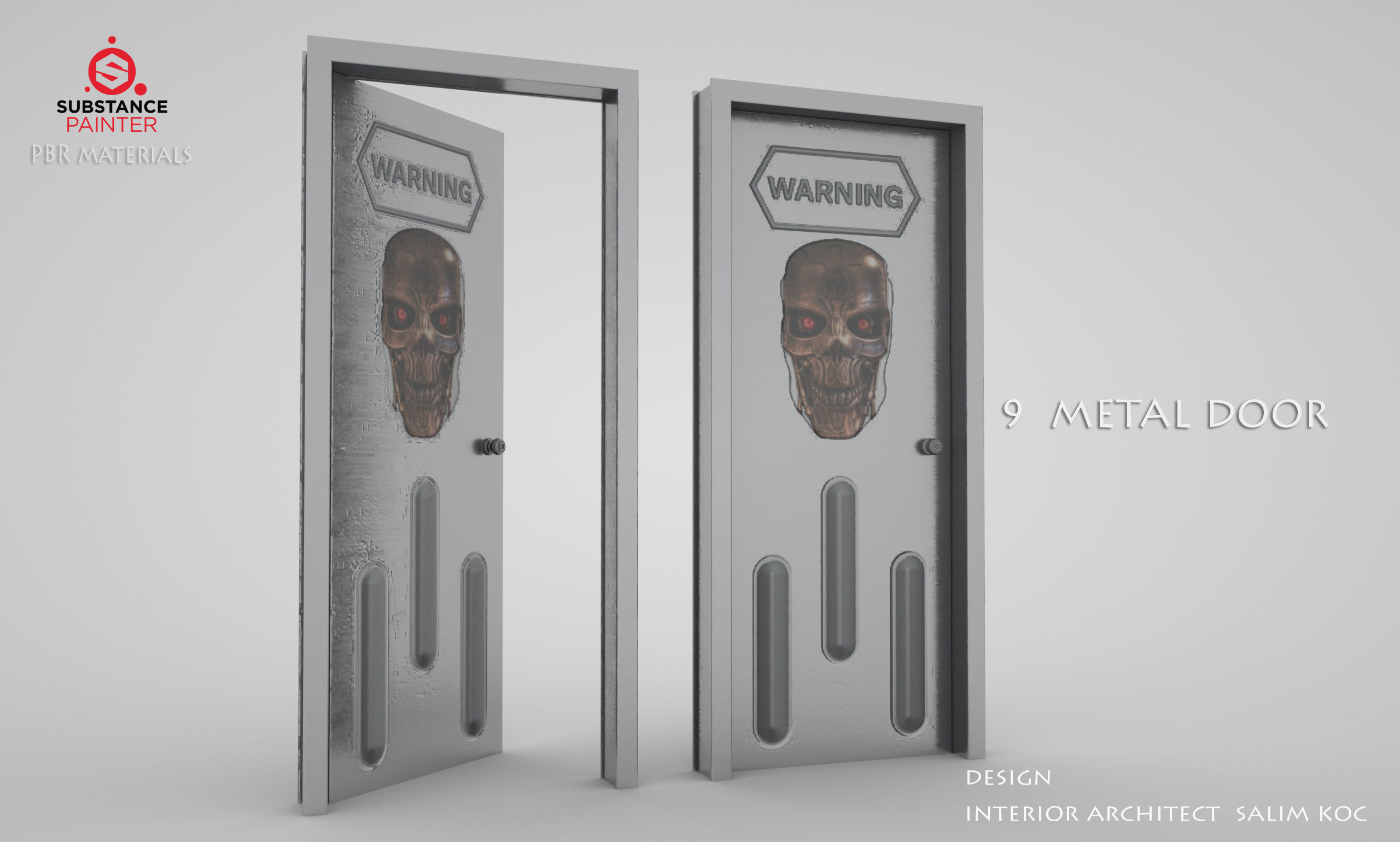  DOOR PACK 12 PIECE  Low-poly 3D model_12