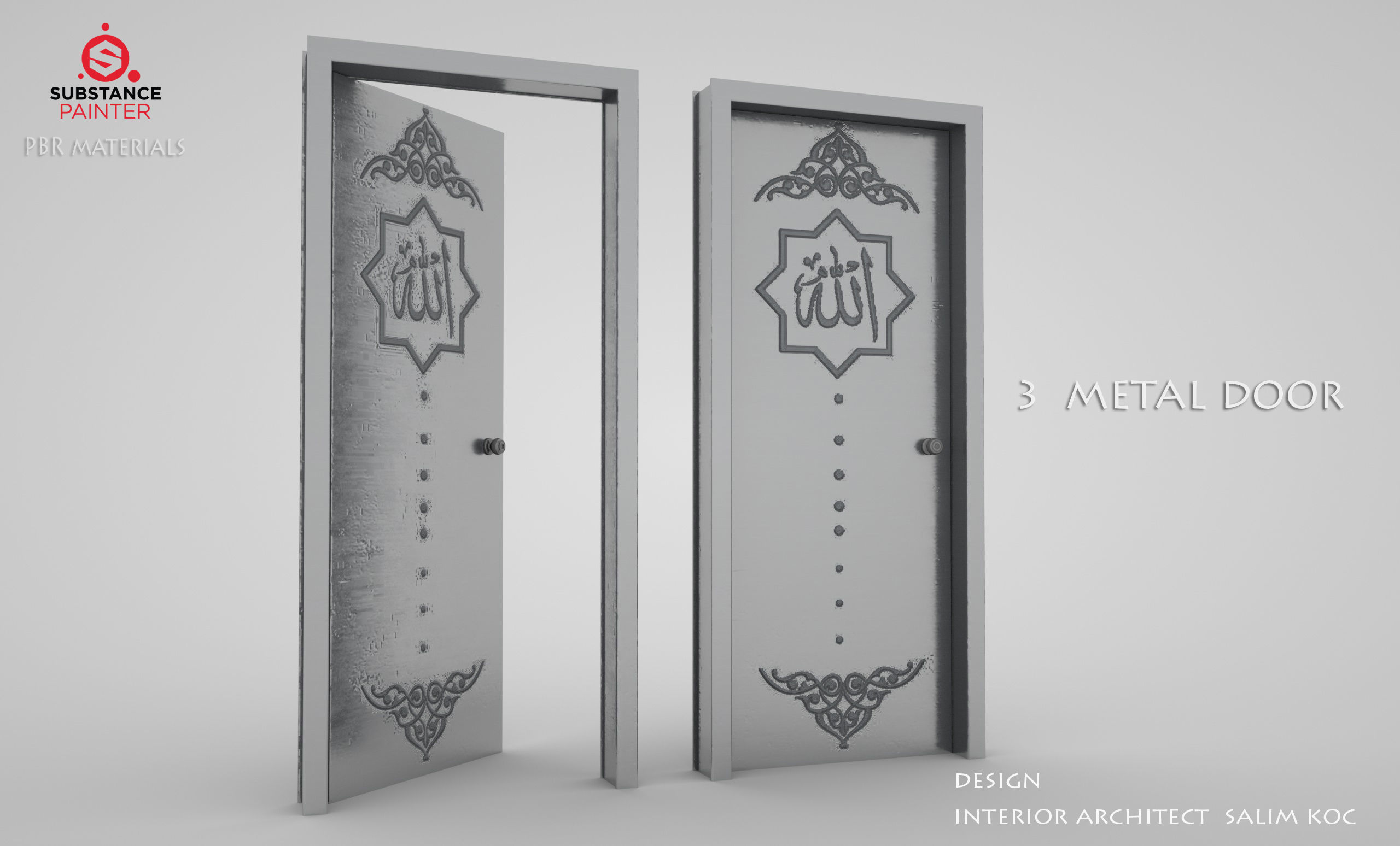  DOOR PACK 12 PIECE  Low-poly 3D model_9