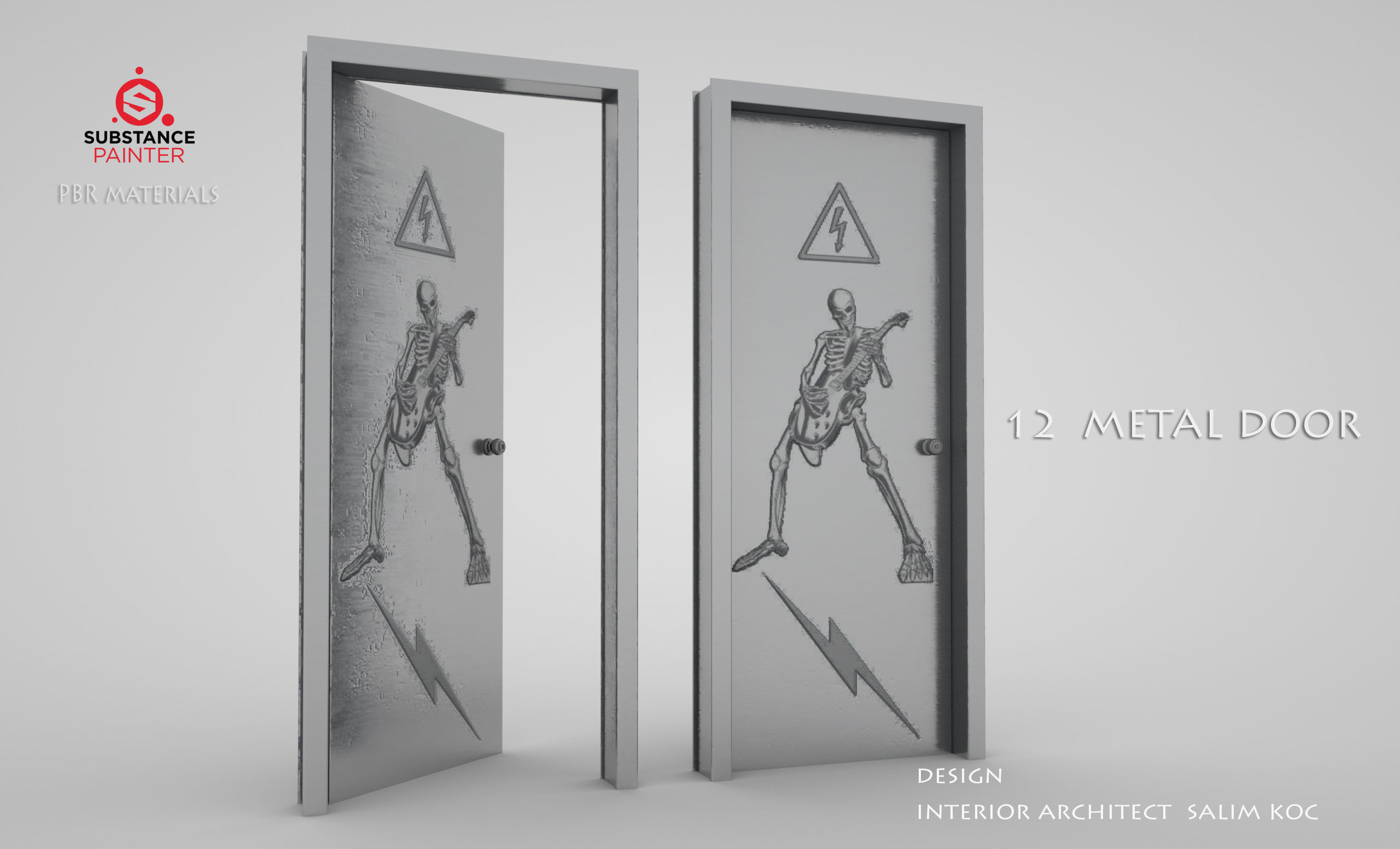  DOOR PACK 12 PIECE  Low-poly 3D model_16