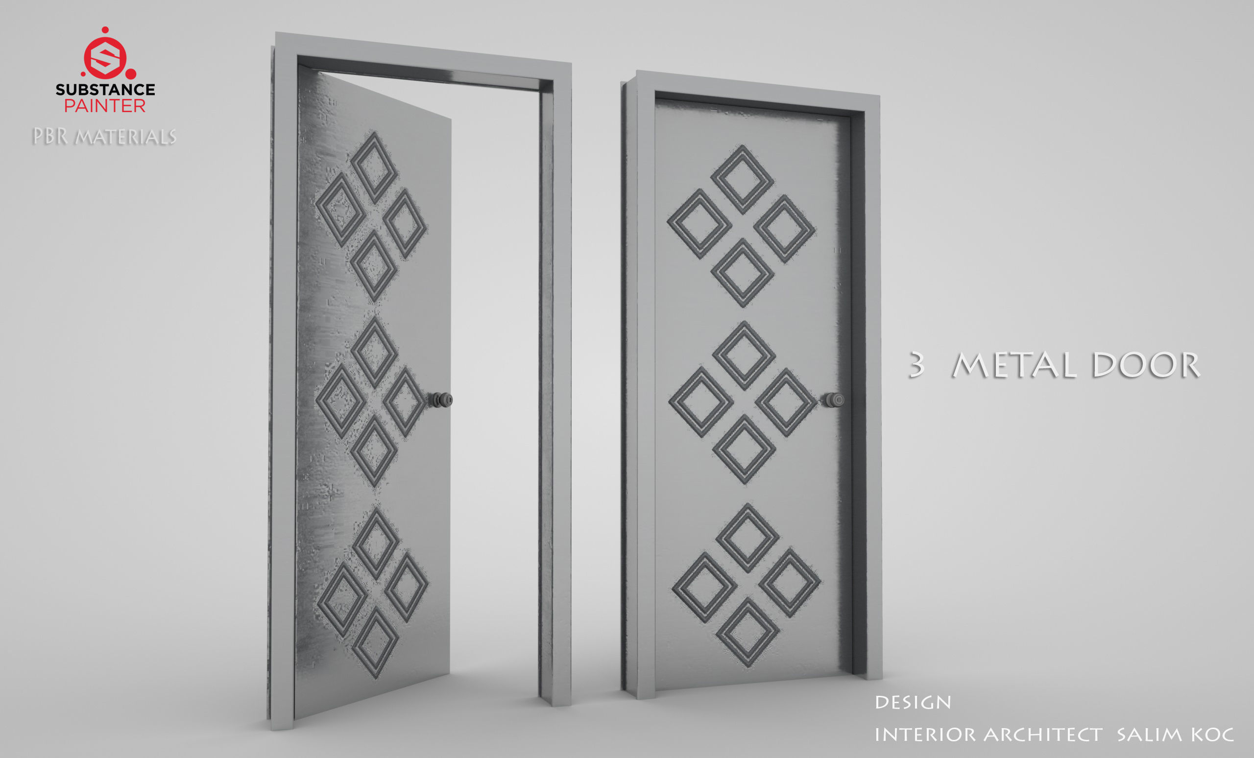  DOOR PACK 12 PIECE  Low-poly 3D model_1