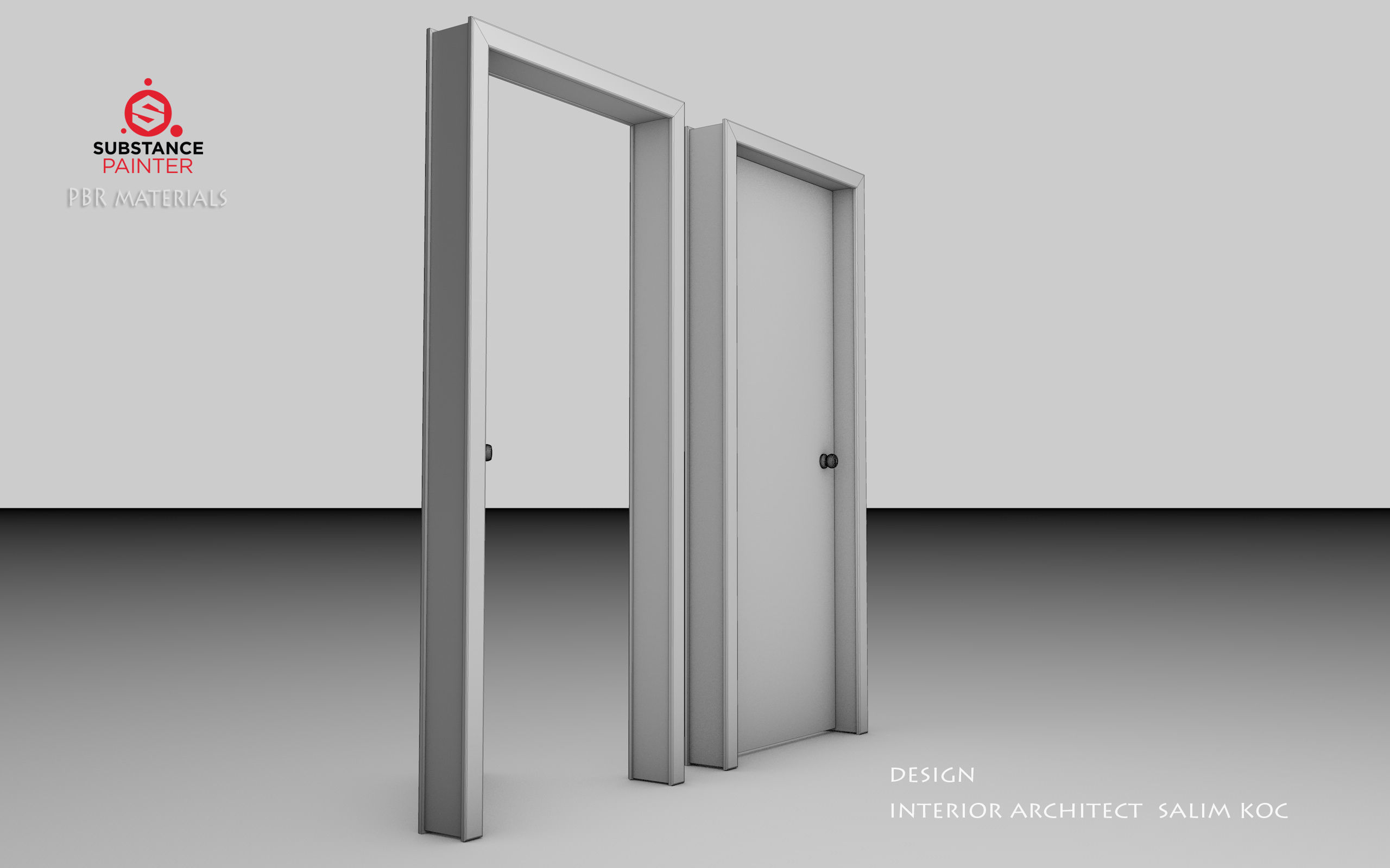  DOOR PACK 12 PIECE  Low-poly 3D model_15
