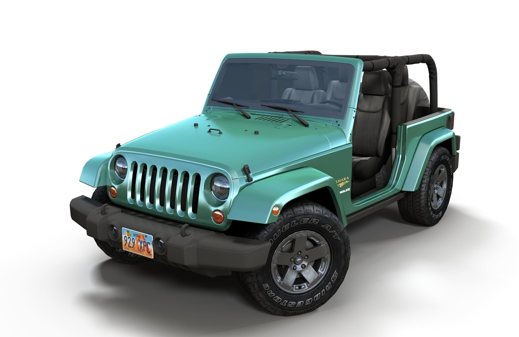 Jeep Wrangler 2010  Low-poly 3D model_13