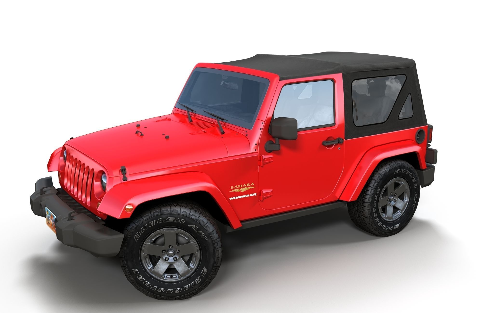 Jeep Wrangler 2010  Low-poly 3D model_16