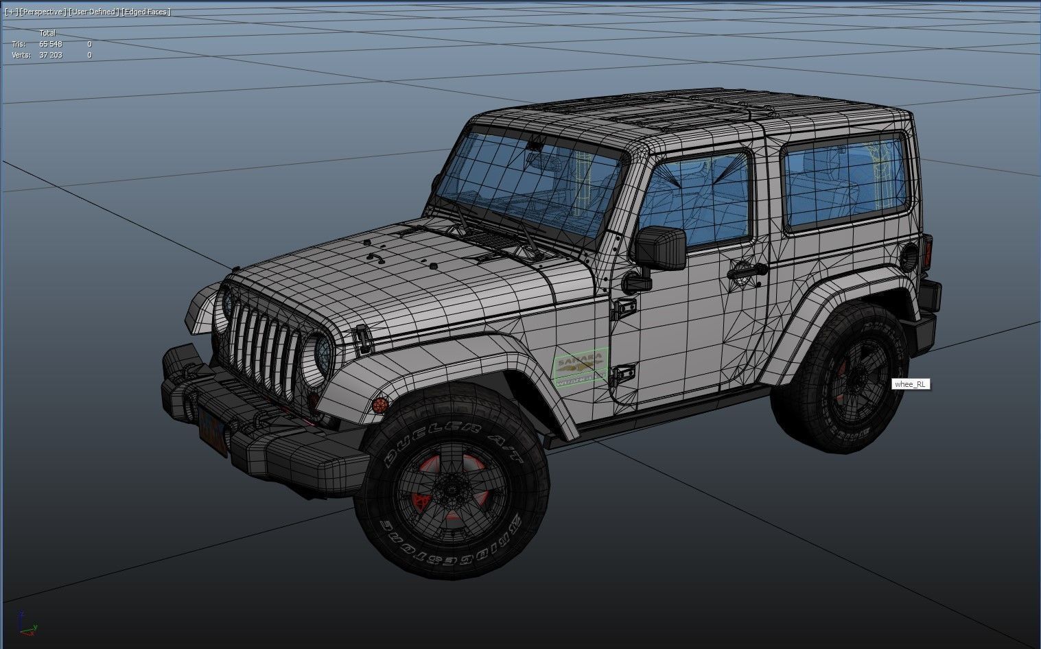 Jeep Wrangler 2010  Low-poly 3D model_38