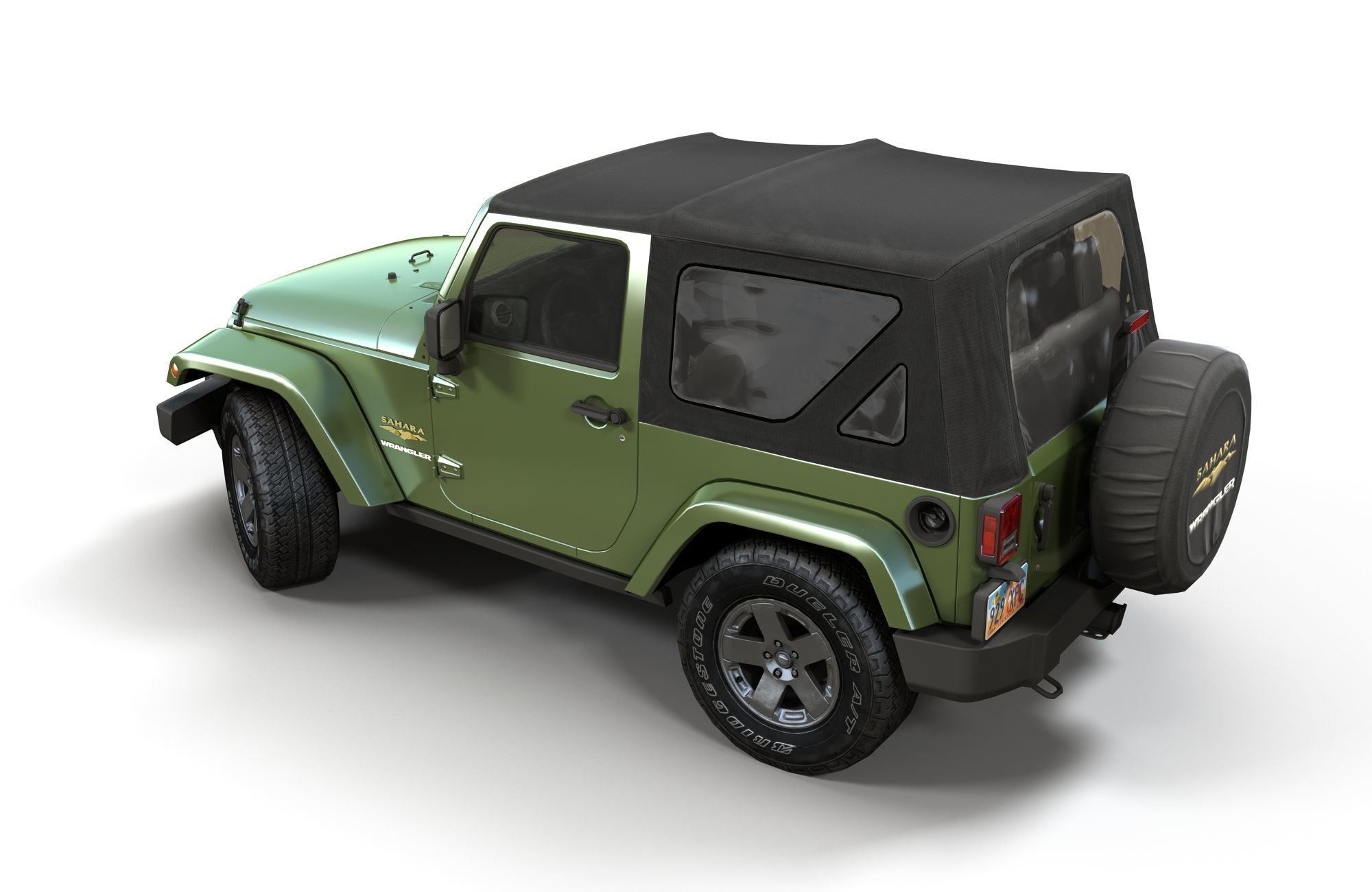 Jeep Wrangler 2010  Low-poly 3D model_12
