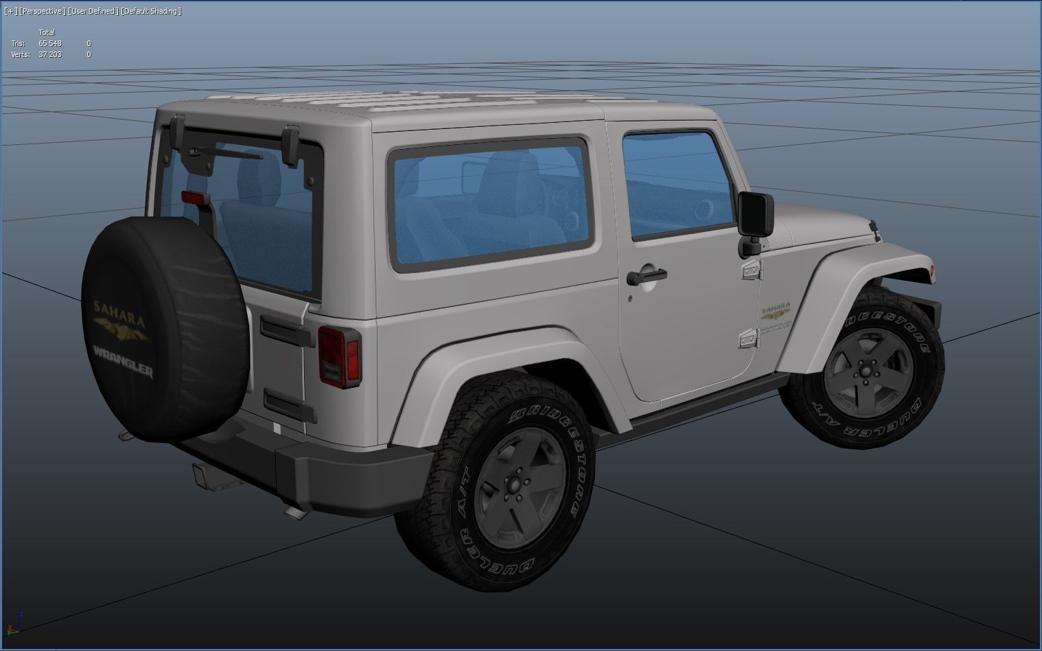 Jeep Wrangler 2010  Low-poly 3D model_40