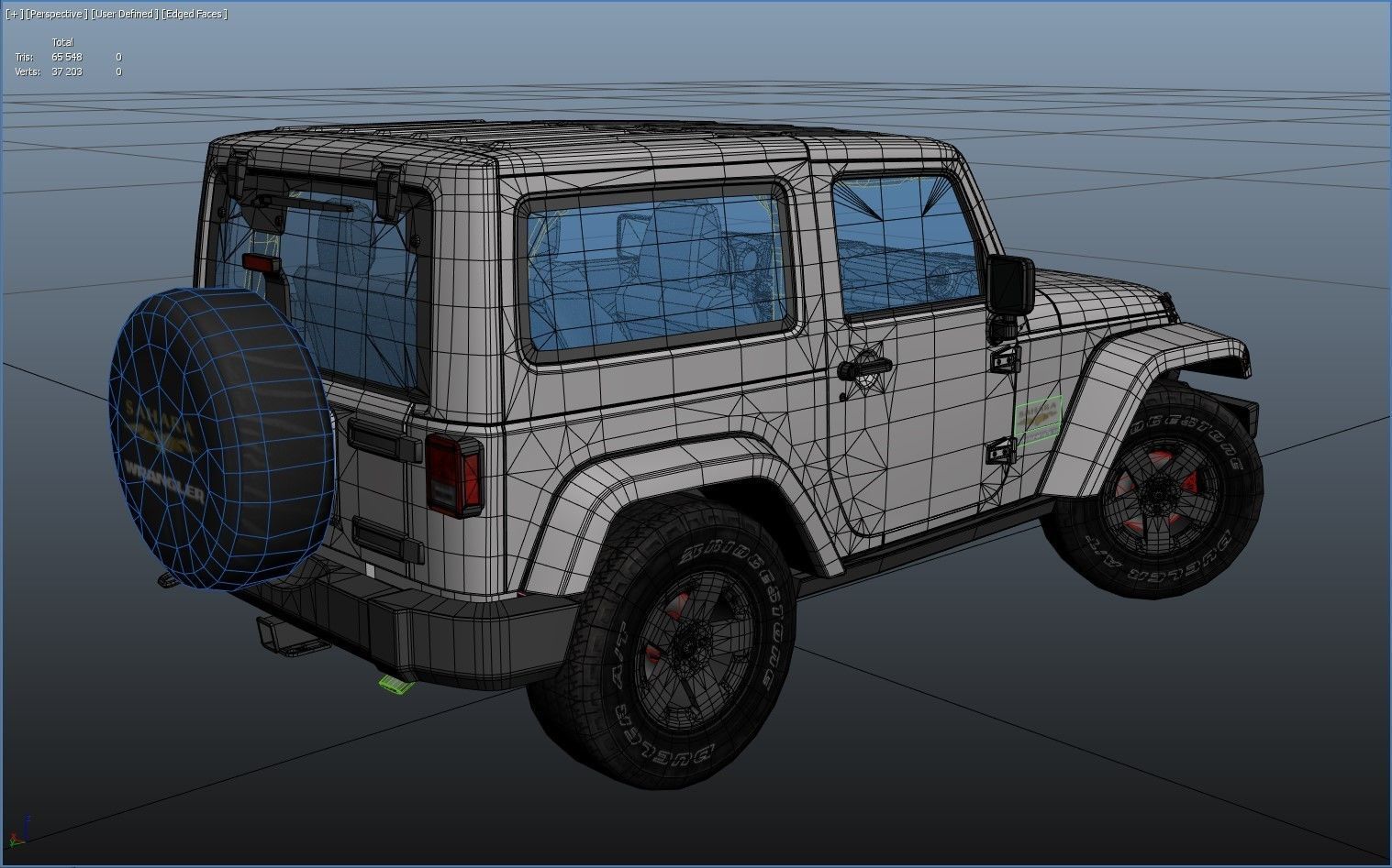 Jeep Wrangler 2010  Low-poly 3D model_39