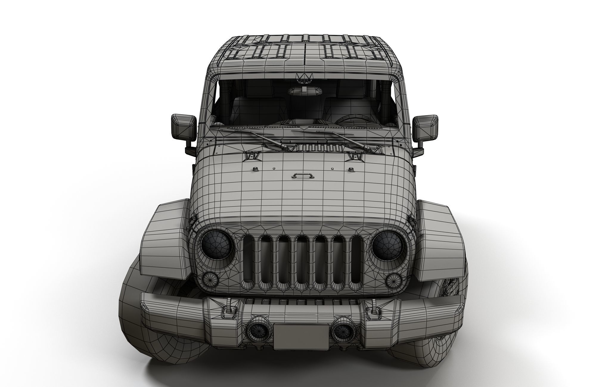 Jeep Wrangler 2010  Low-poly 3D model_23