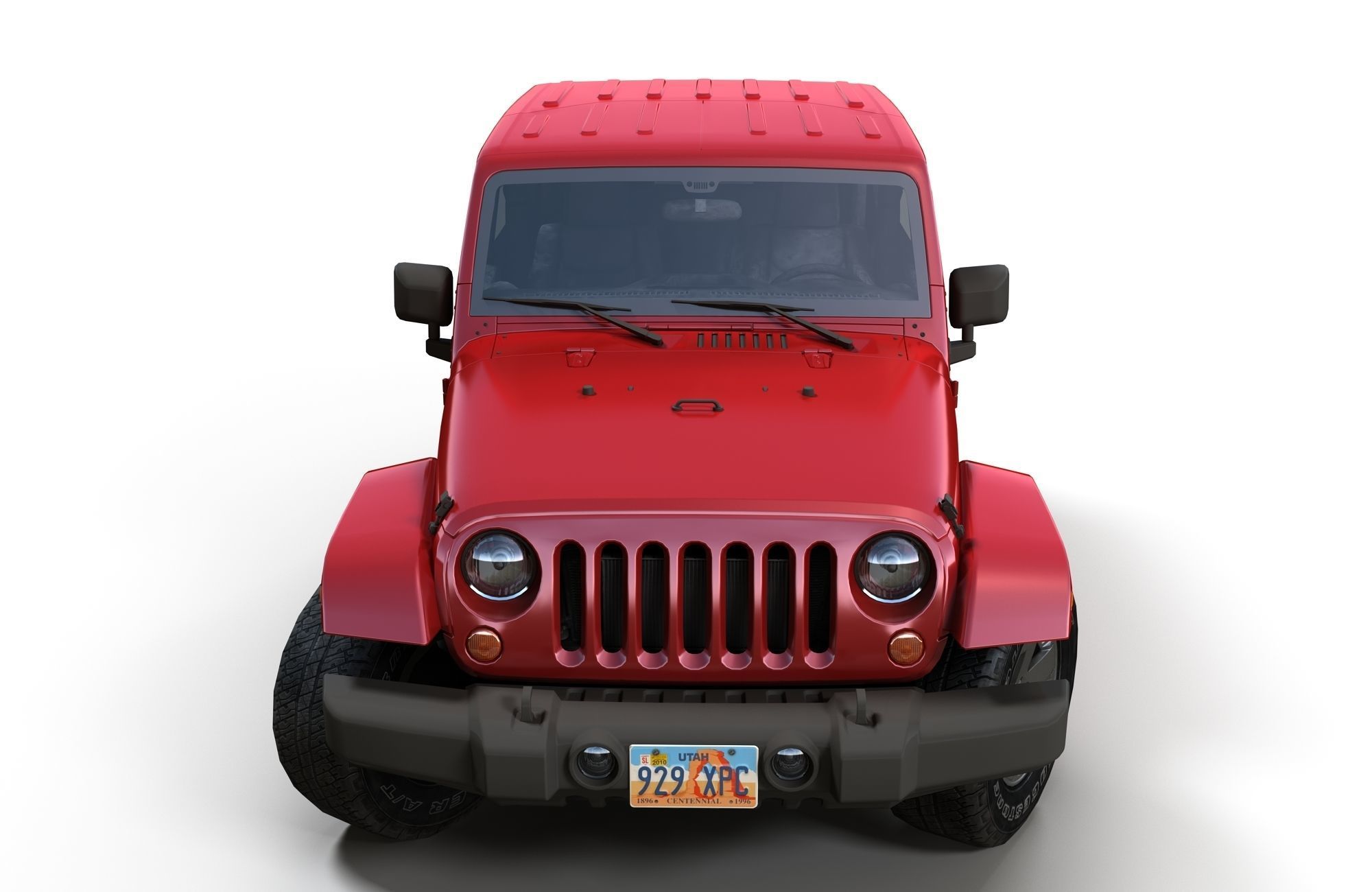 Jeep Wrangler 2010  Low-poly 3D model_6