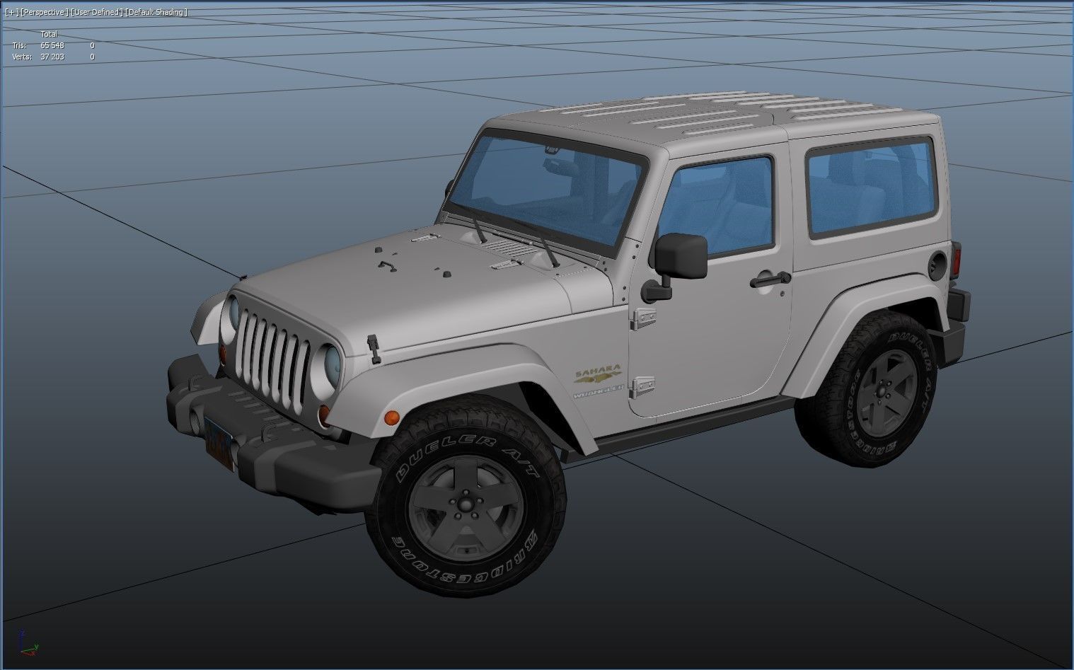 Jeep Wrangler 2010  Low-poly 3D model_37