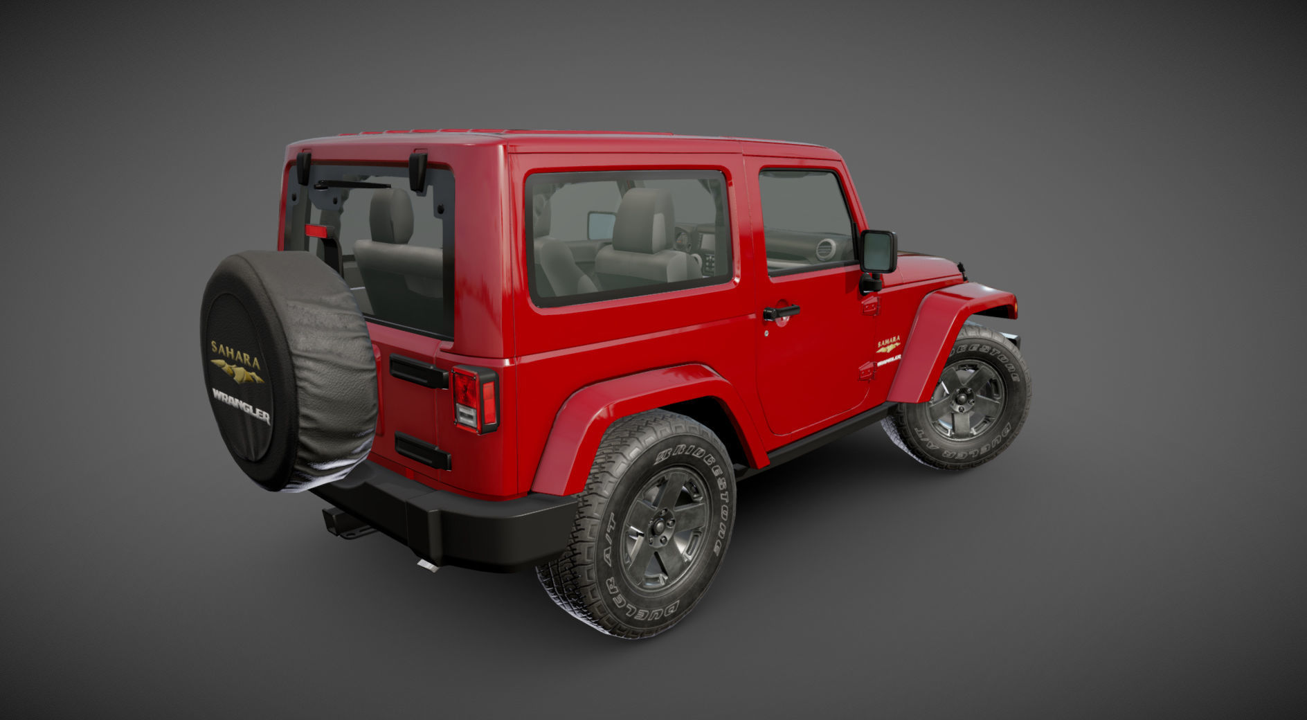Jeep Wrangler 2010  Low-poly 3D model_28