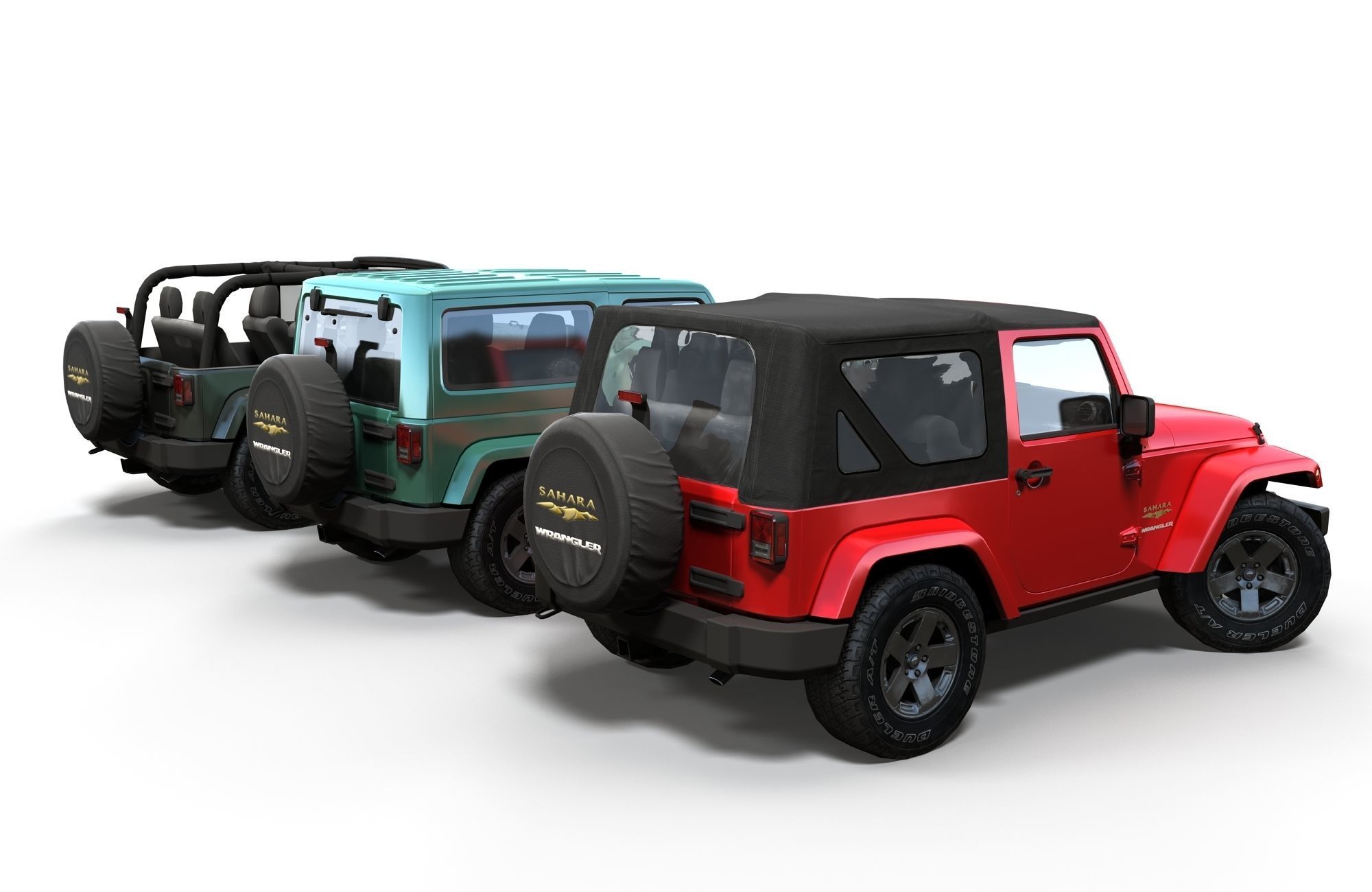 Jeep Wrangler 2010  Low-poly 3D model_17