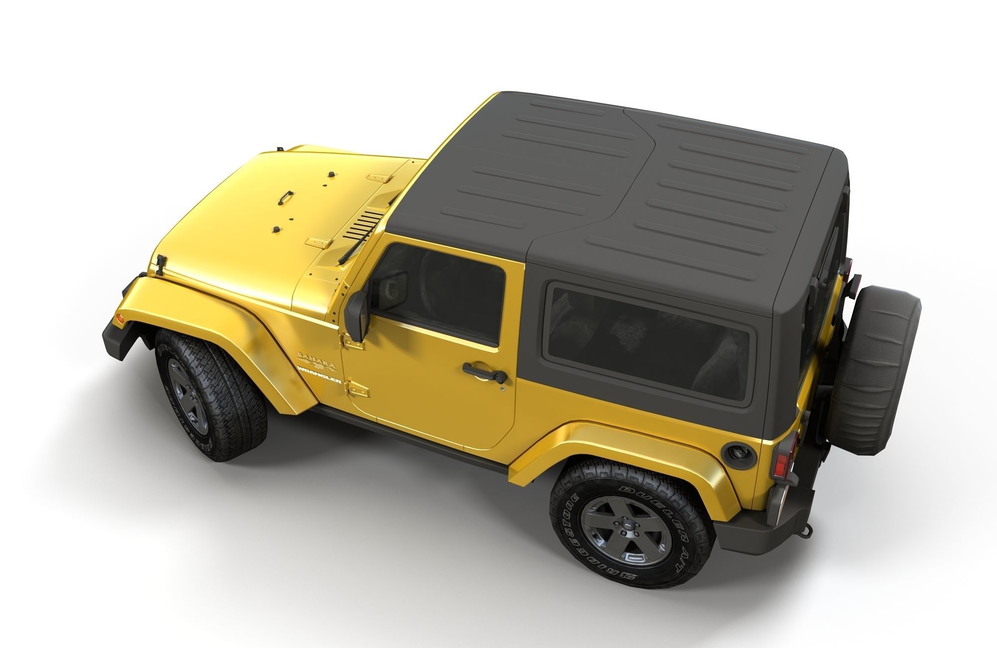 Jeep Wrangler 2010  Low-poly 3D model_10