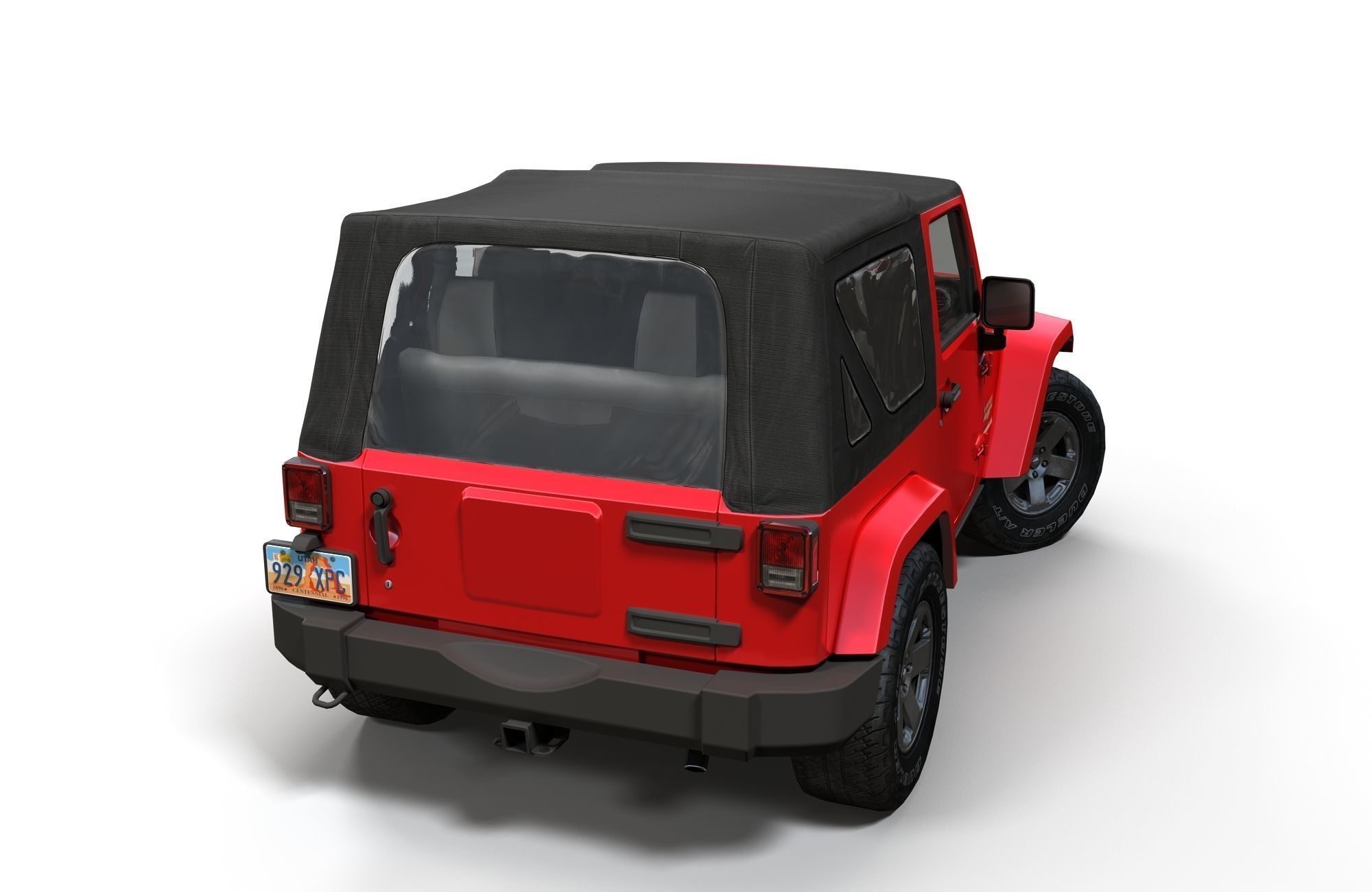 Jeep Wrangler 2010  Low-poly 3D model_15
