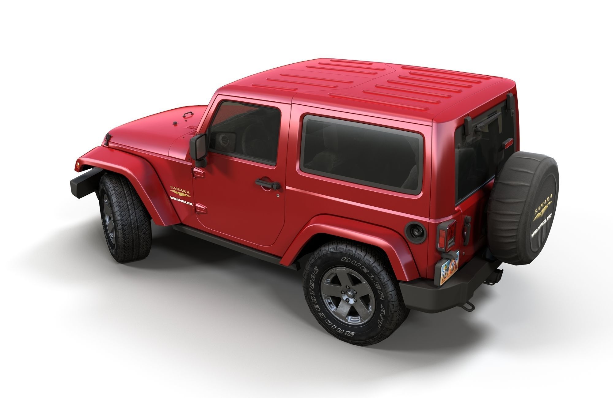 Jeep Wrangler 2010  Low-poly 3D model_3