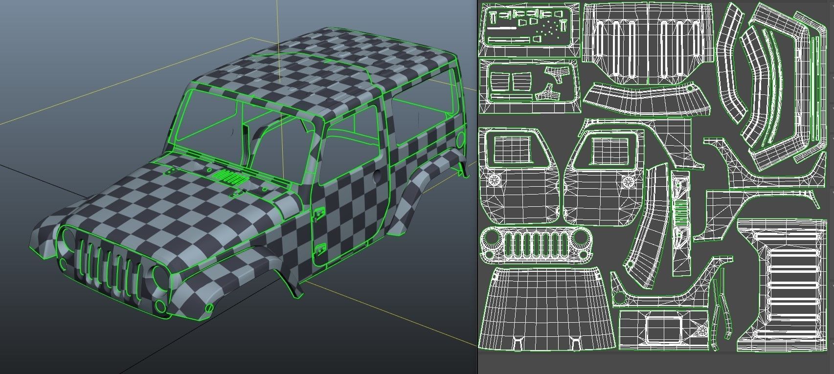 Jeep Wrangler 2010  Low-poly 3D model_47