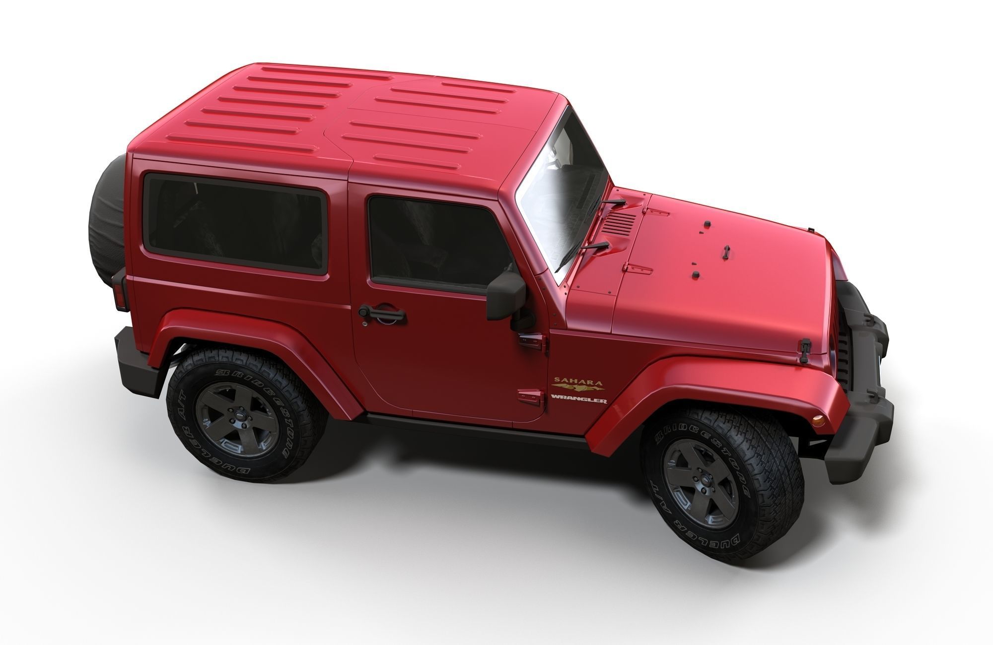 Jeep Wrangler 2010  Low-poly 3D model_5