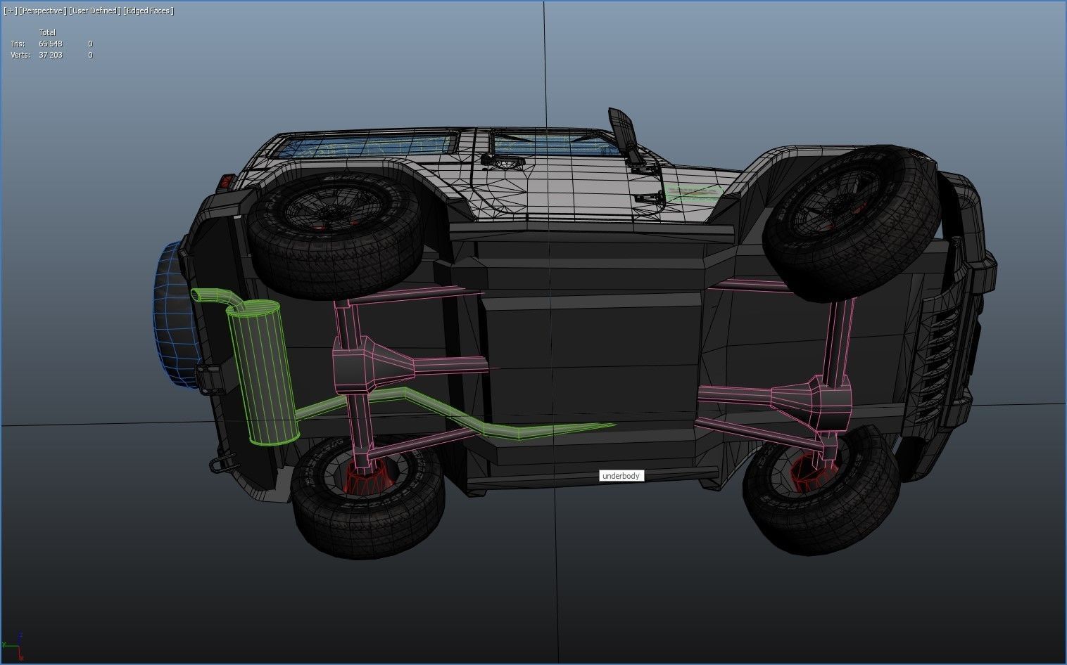 Jeep Wrangler 2010  Low-poly 3D model_41