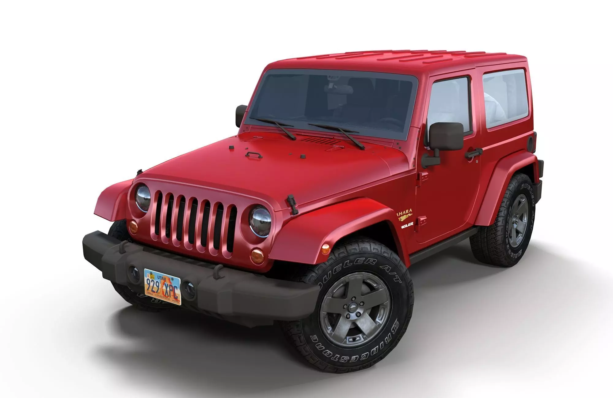 Jeep Wrangler 2010  Low-poly 3D model_0